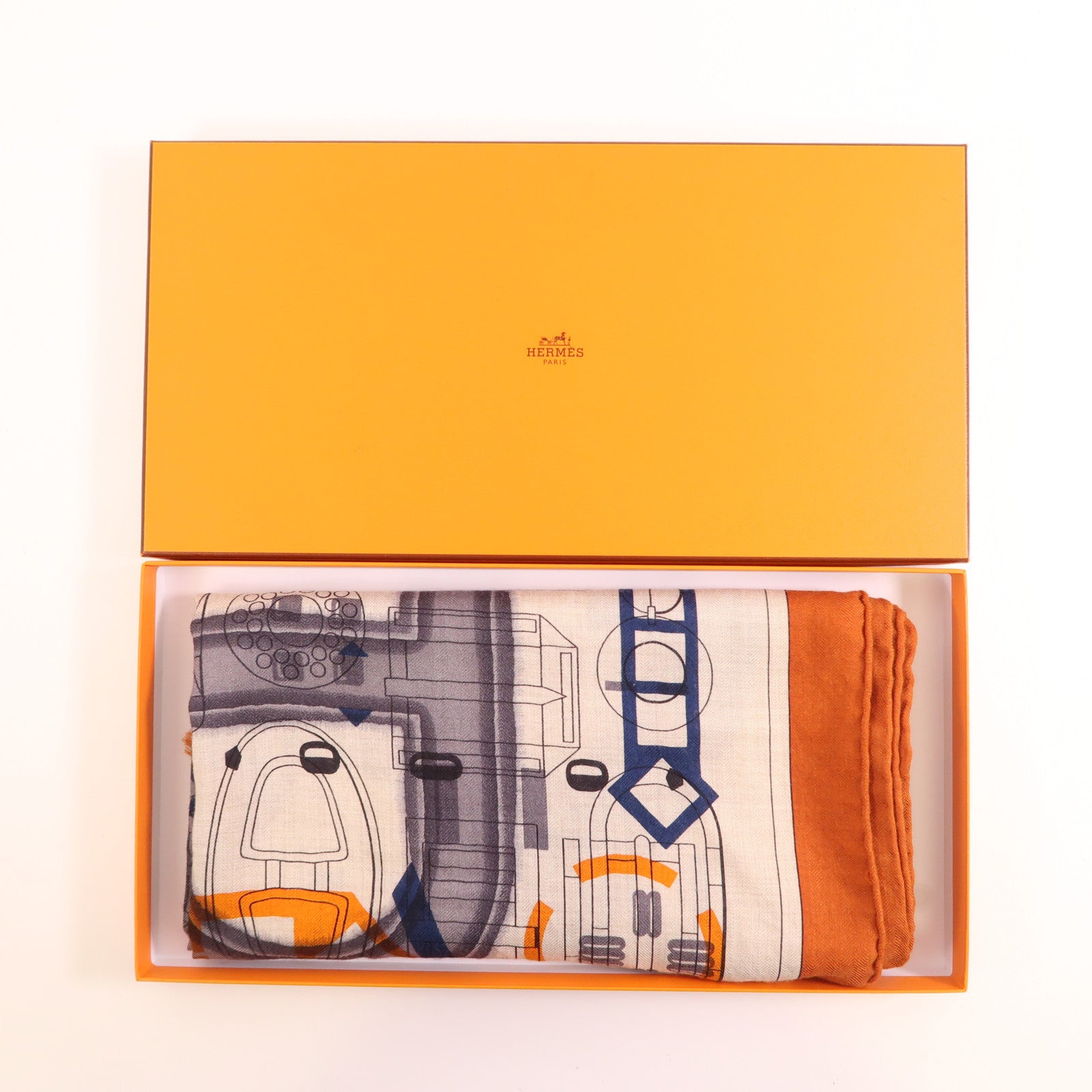 HERMES 羊絨/絲綢Scarf圍巾