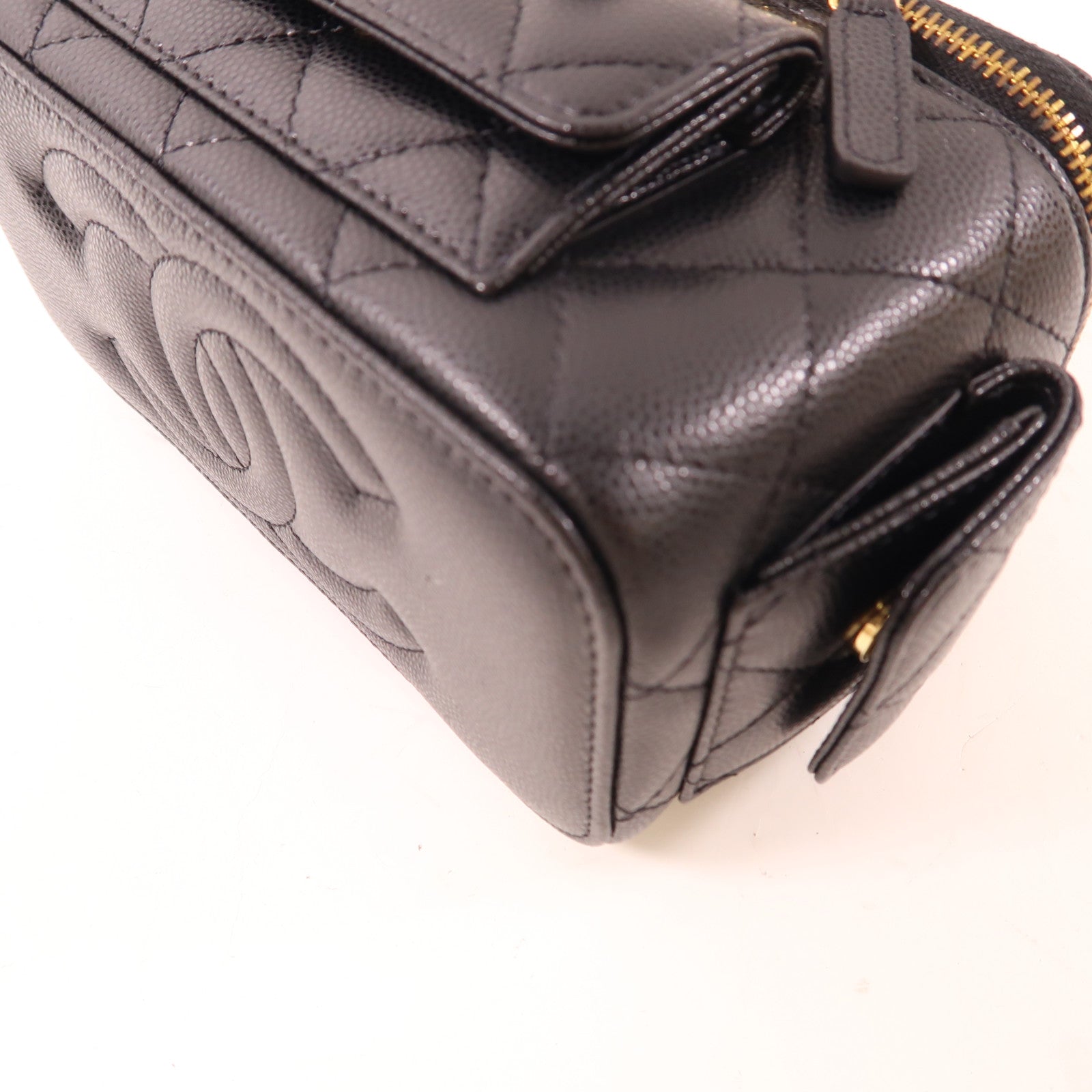 CHANEL 牛皮皮革2 Way Chain Shoulder金扣手挽肩背兩用袋