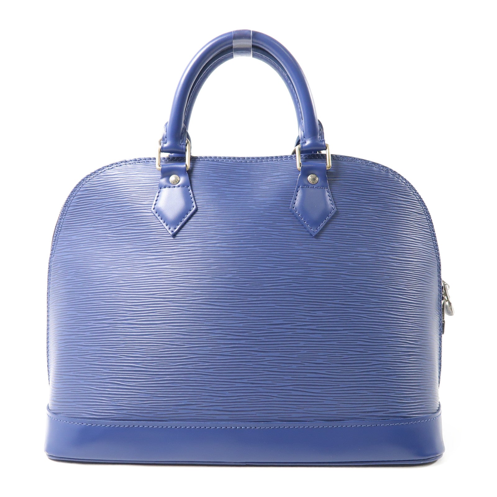 LOUIS VUITTON Epi Alma PM銀扣手挽袋藍色