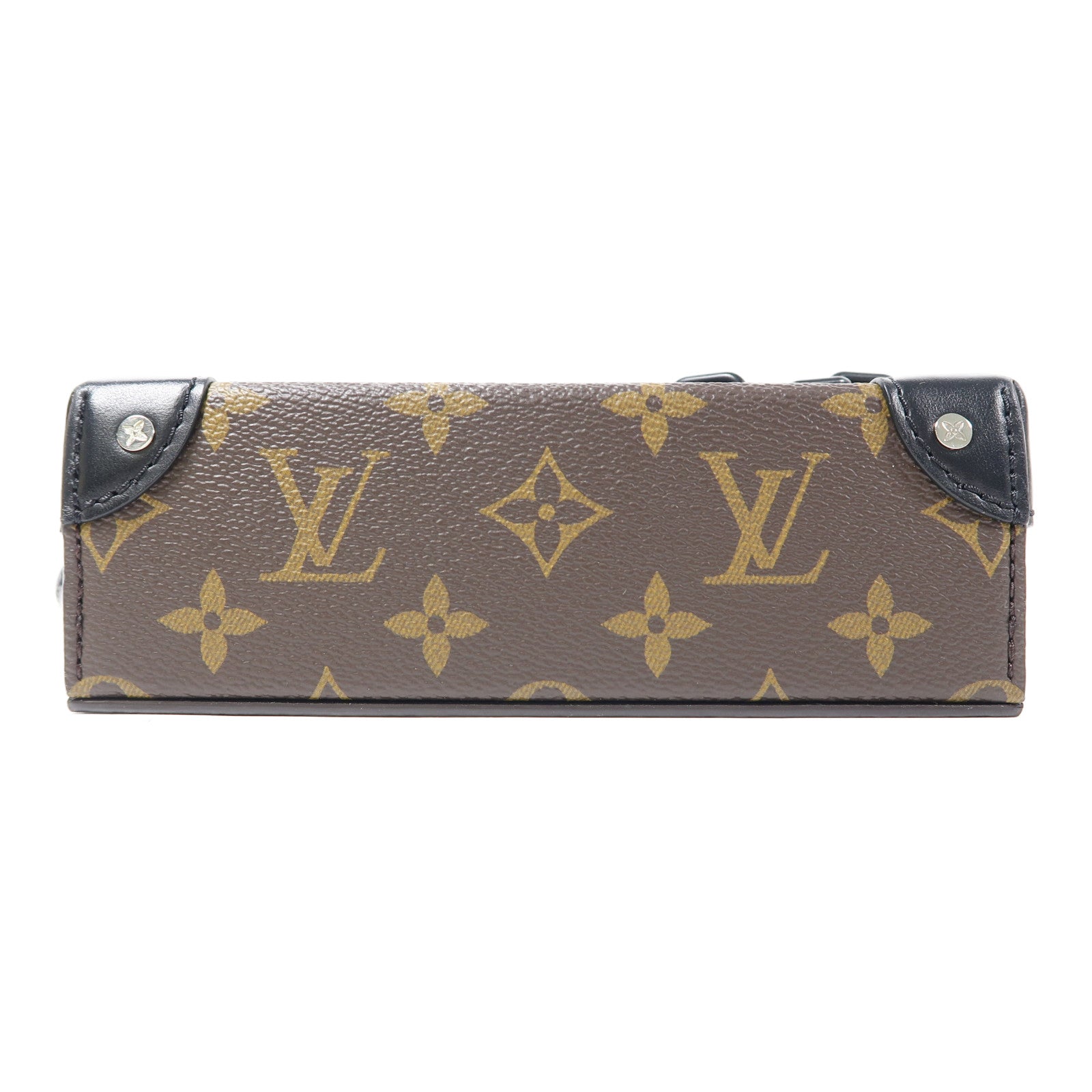 LOUIS VUITTON Monogram Macassar Steamer肩背袋啡色/黑色