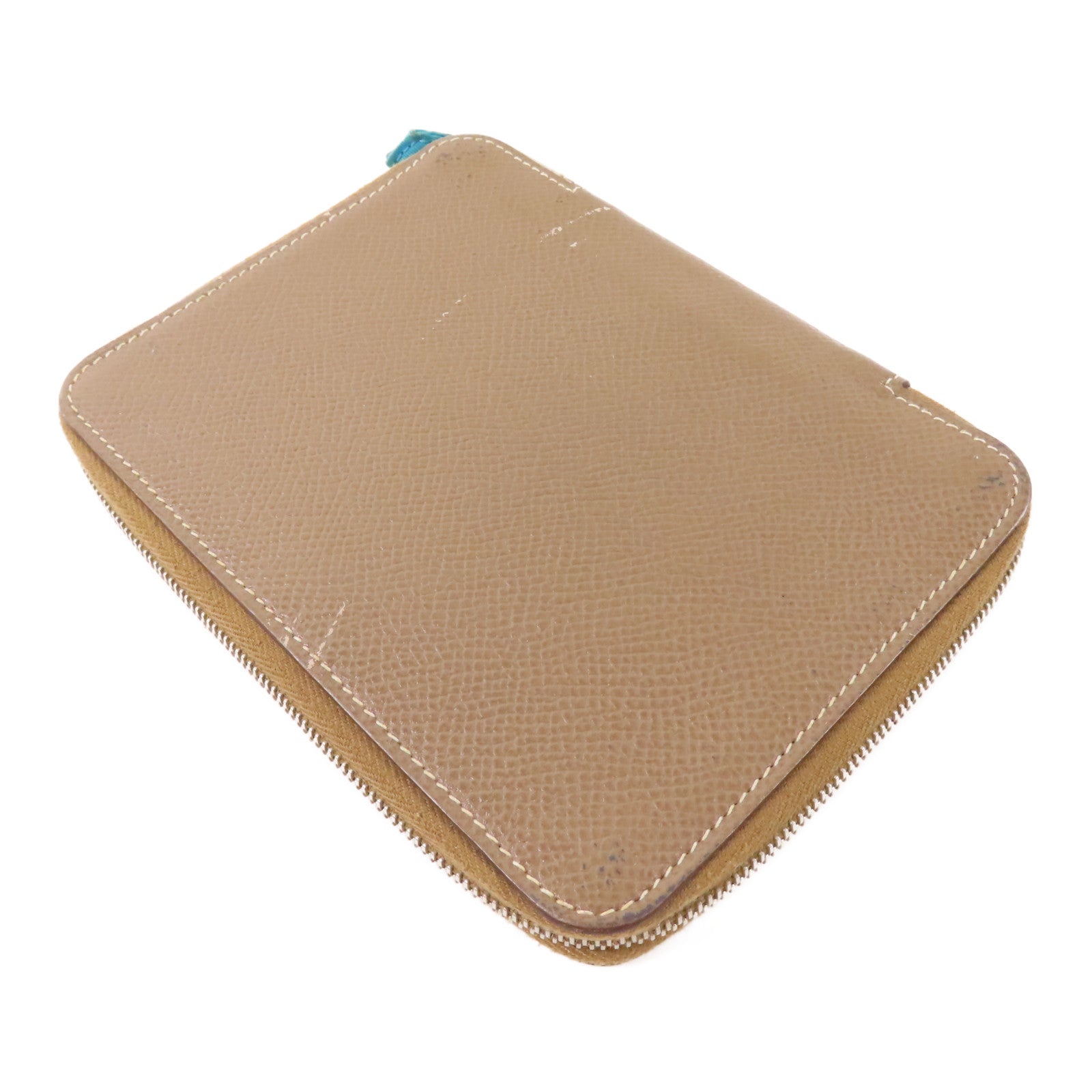 HERMES 皮革Wallet銀扣錢包18 Etoupe