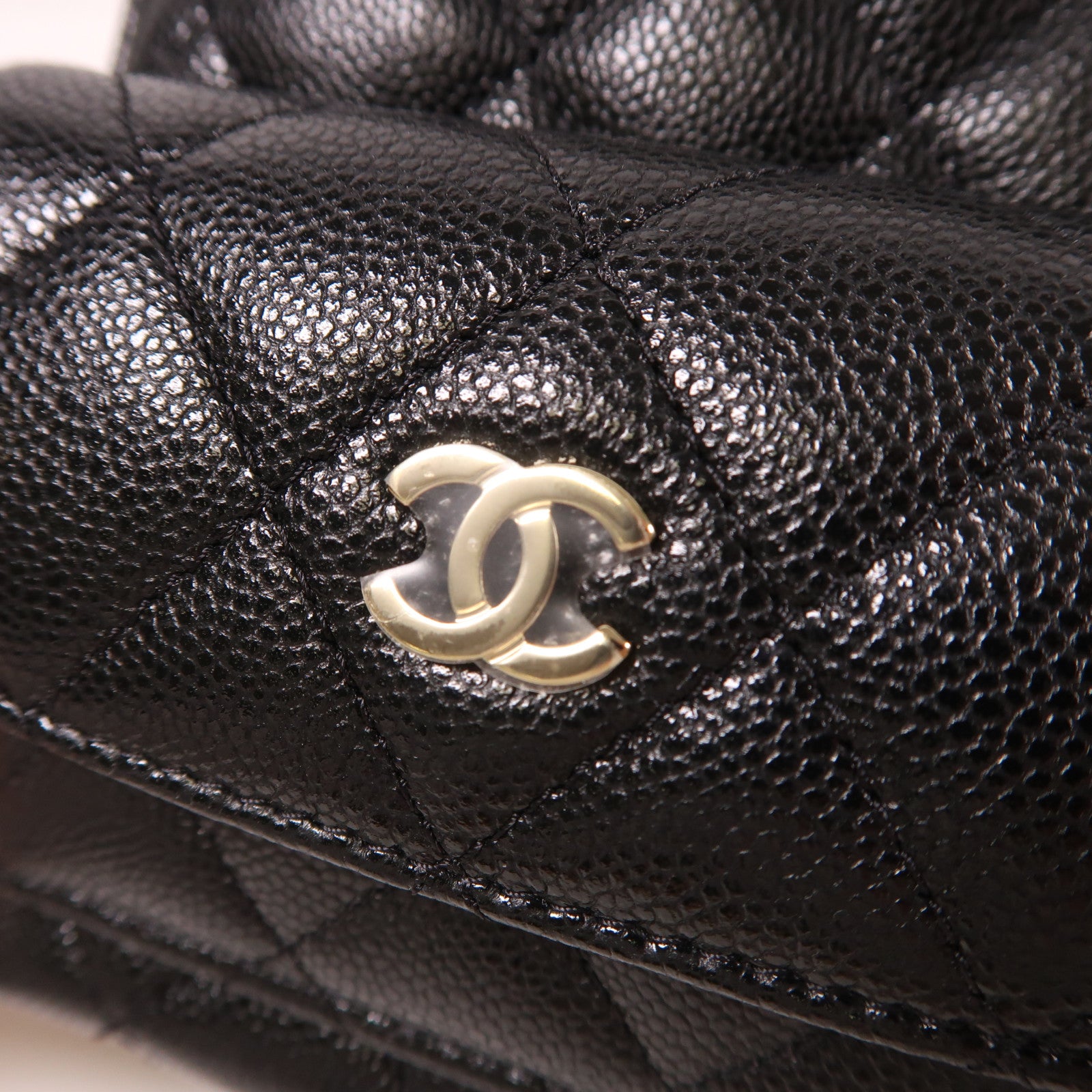 CHANEL 牛皮皮革24C Mini Backpack金扣背包