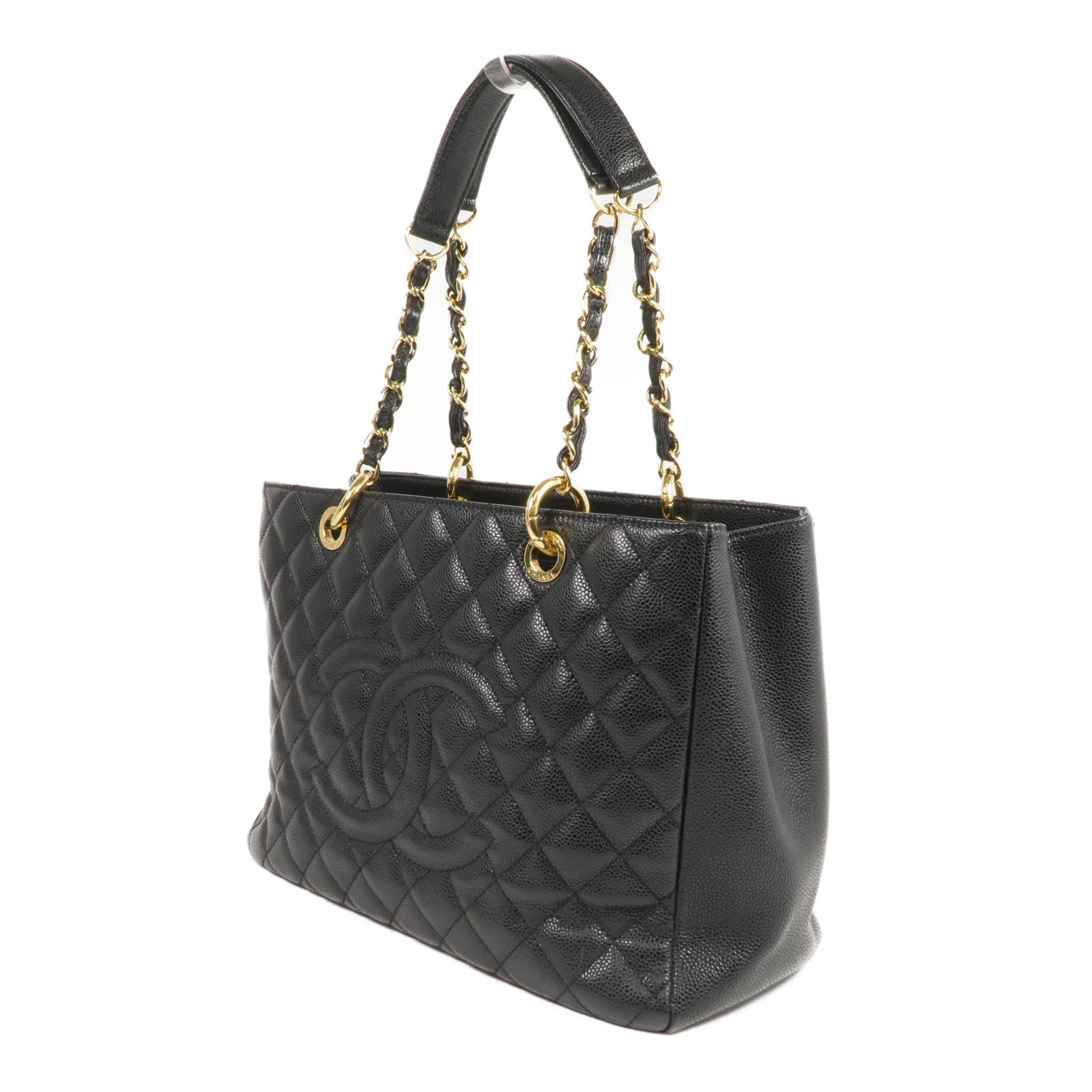 CHANEL 牛皮皮革GST Grand Shopping Tote金扣肩背袋/手挽袋