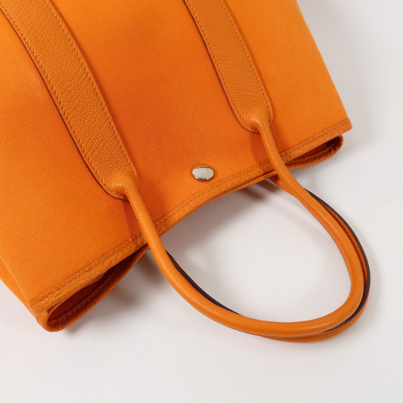 HERMES 帆布Garden Party TPM手挽袋Orange