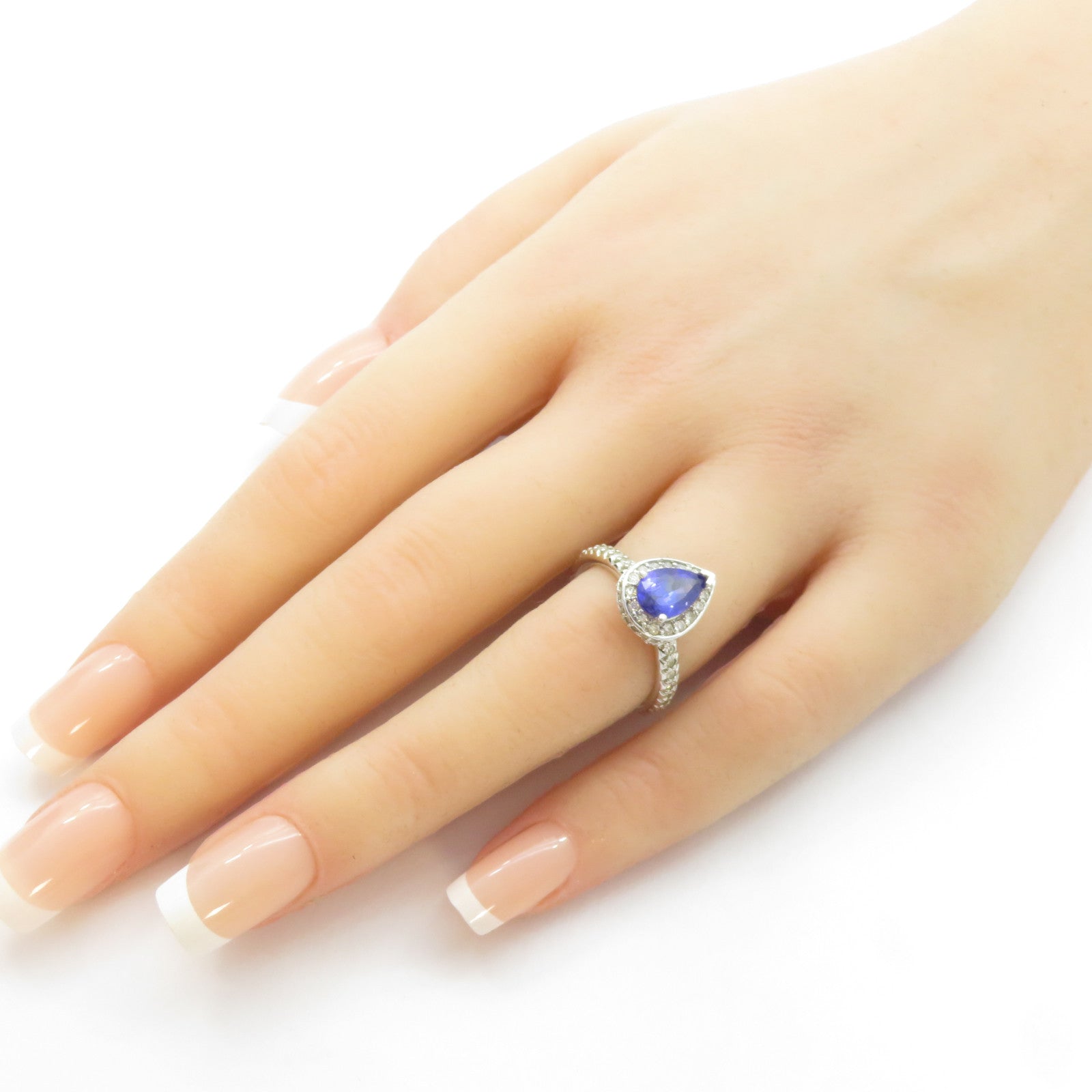 JEWELRY 【激減優惠】14K白金Tanzanite Ring坦桑石戒指US#5.5