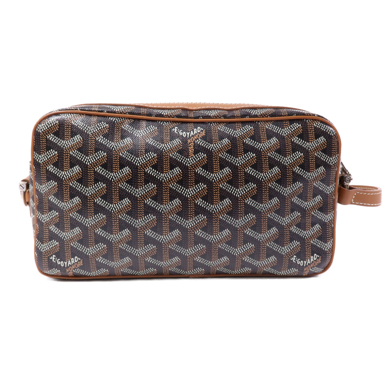 GOYARD 塗層帆布Cap-Vert PM銀扣肩背袋