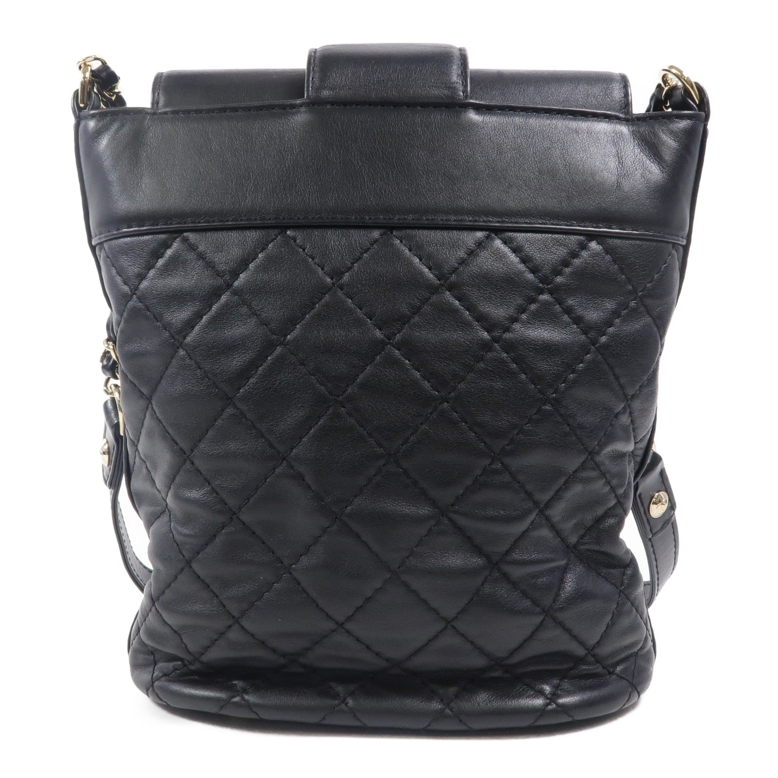 CHANEL 羊皮皮革Bucket Bag鏈帶肩背袋