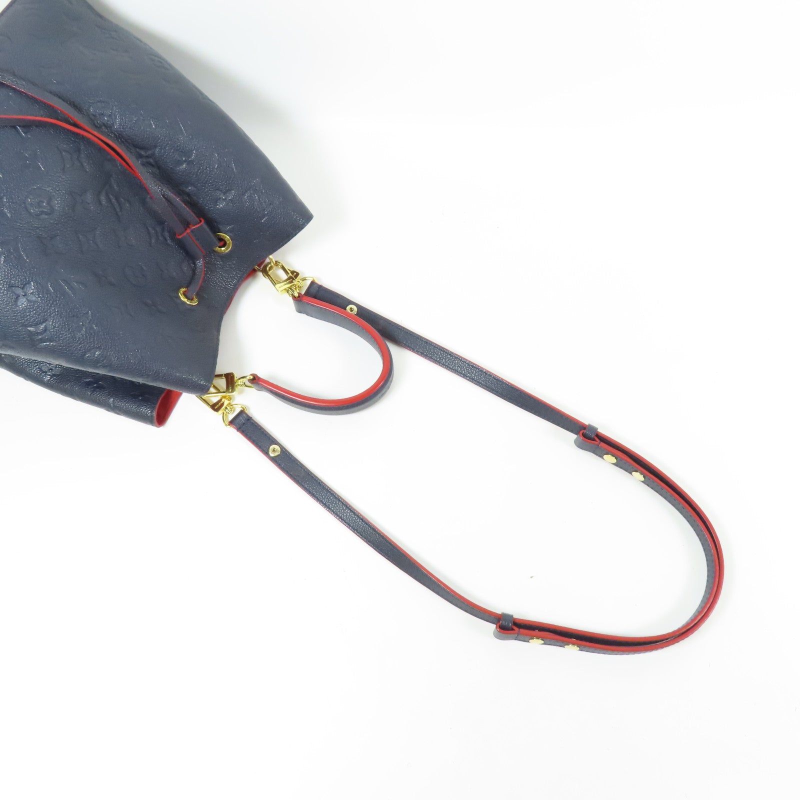 LOUIS VUITTON Monogram Empreinte Neo Noe MM金扣手挽肩背兩用袋