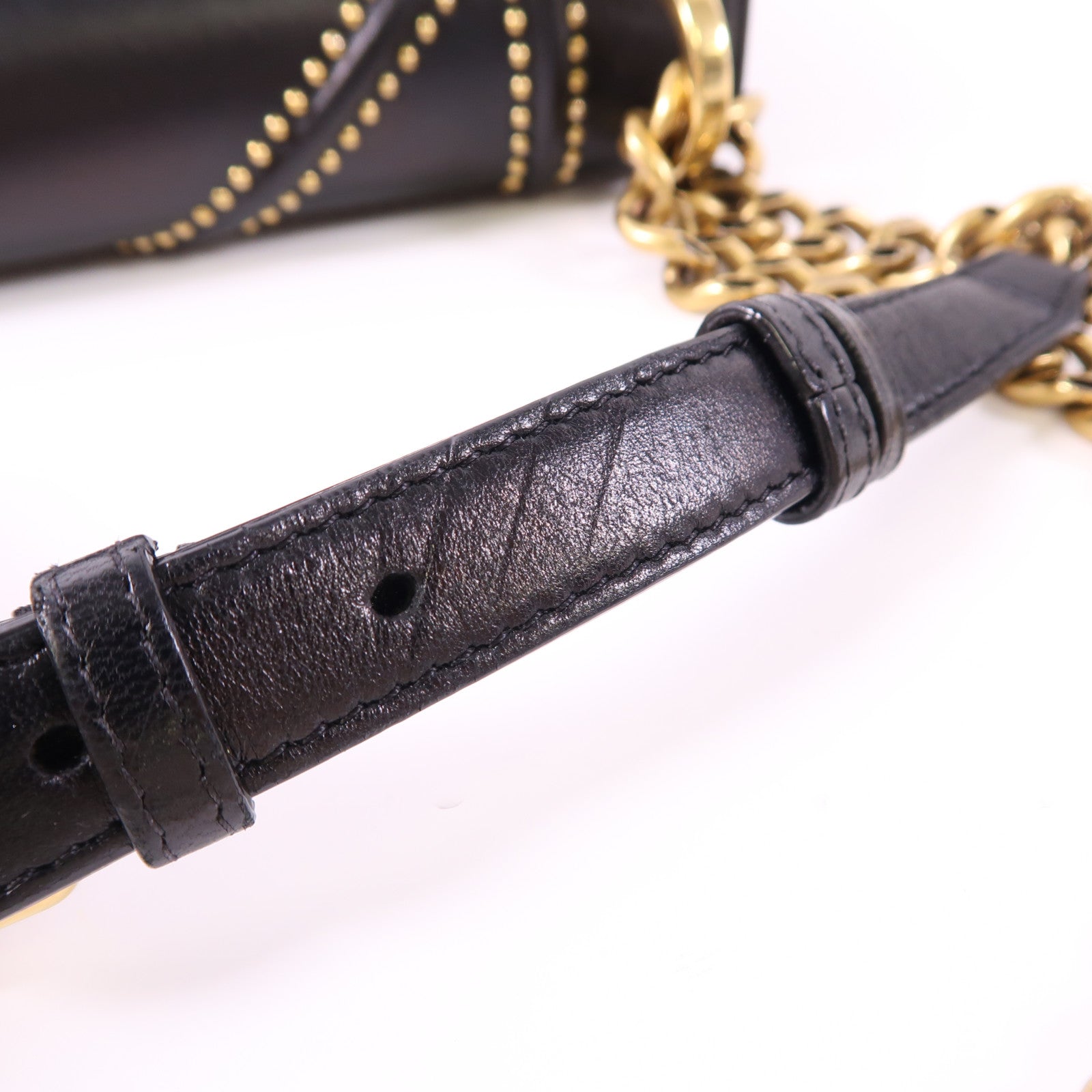 Dior CD GHW Diorama Chain Shoulder Bag Calfskin Leather Black