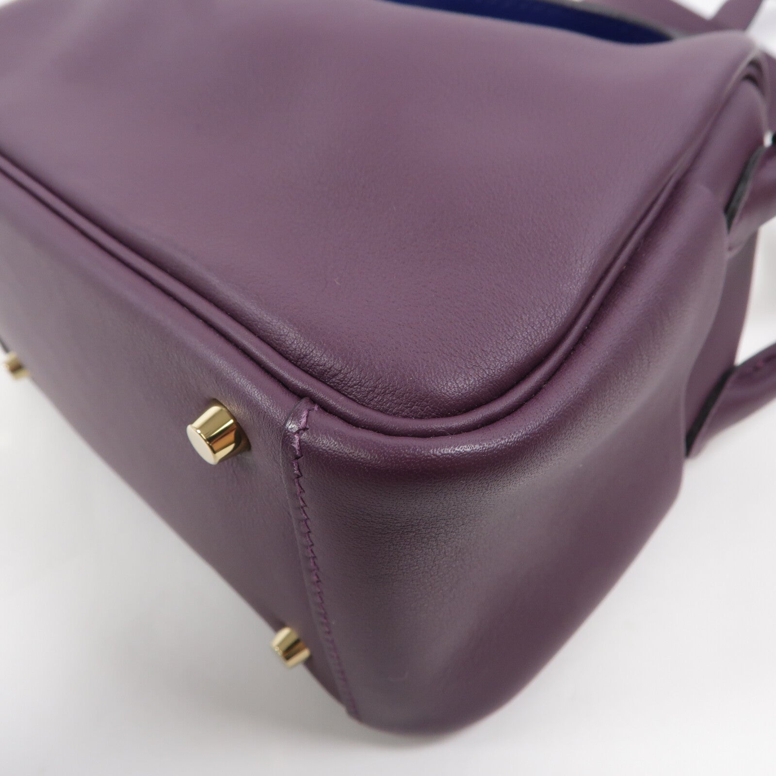 HERMES Swift皮革Mini Lindy金扣手挽肩背兩用袋Anemone