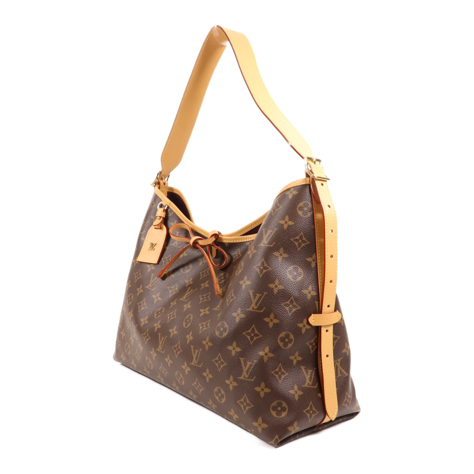 LOUIS VUITTON Monogram Carry All MM金扣肩背袋