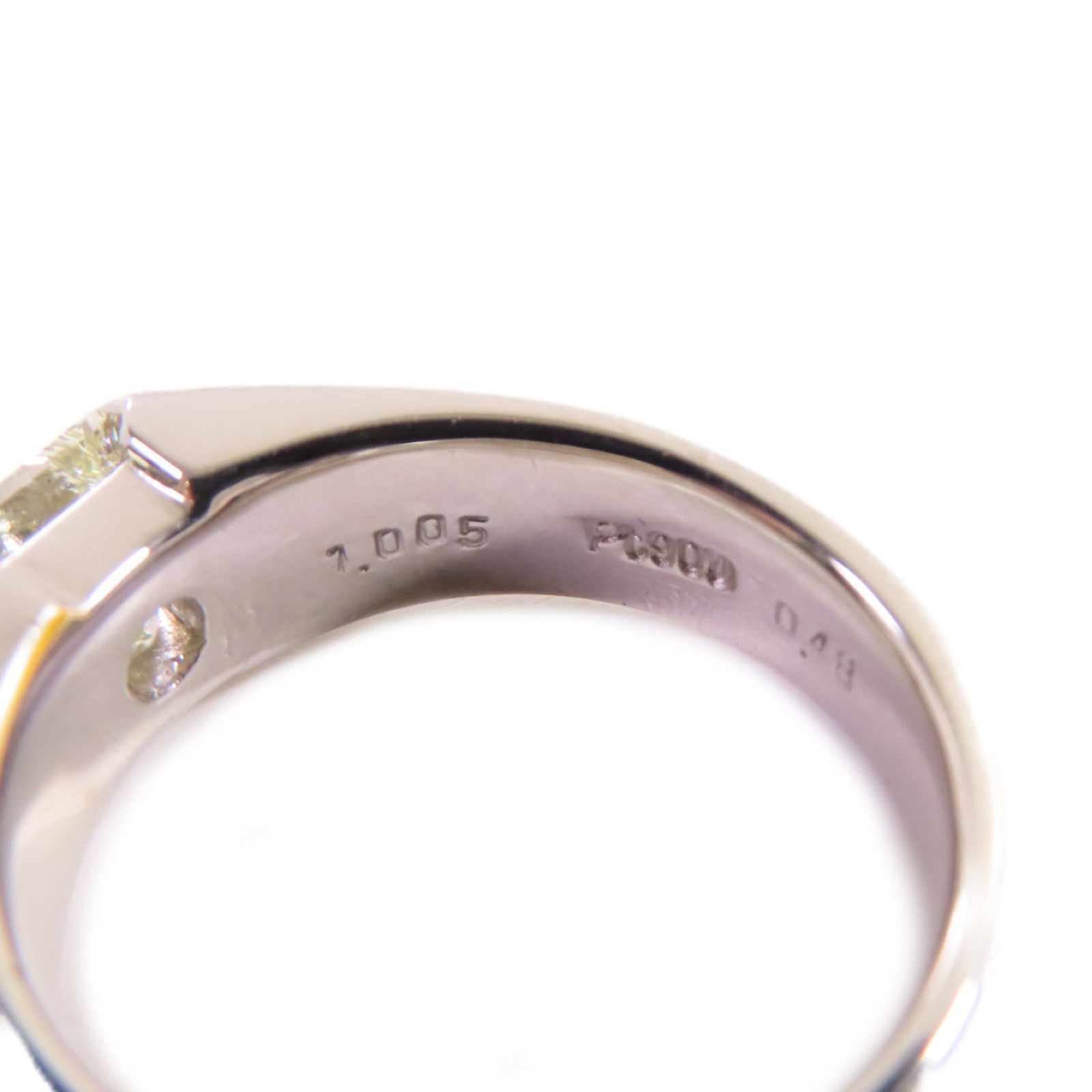 JEWELRY PT900鉑金/1.005ct鑽石/0.48ct鑽石Diamond Ring戒指US#5.75
