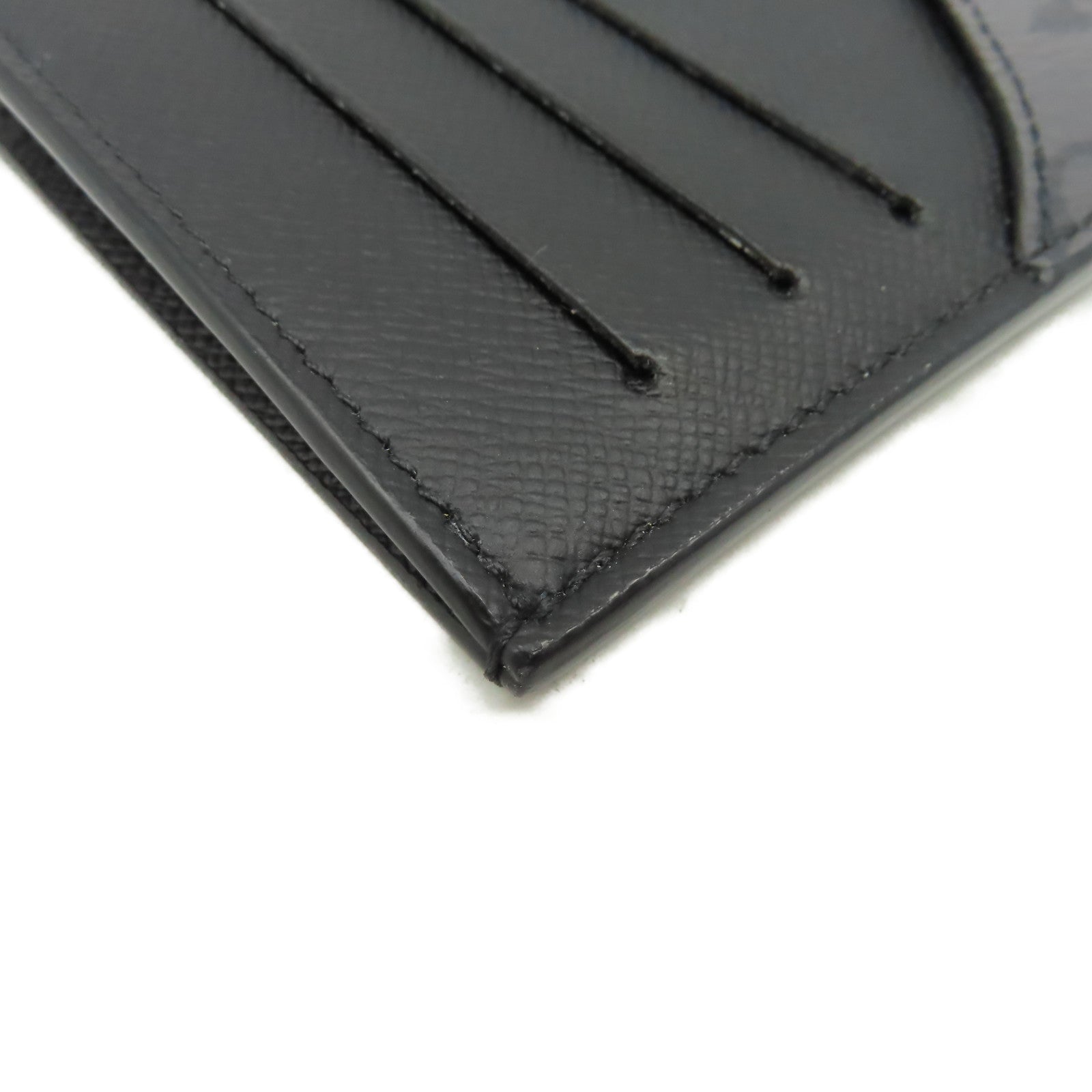 LOUIS VUITTON 【激減優惠】Monogram Eclipse Card Case銀扣卡套黑色/碳灰色