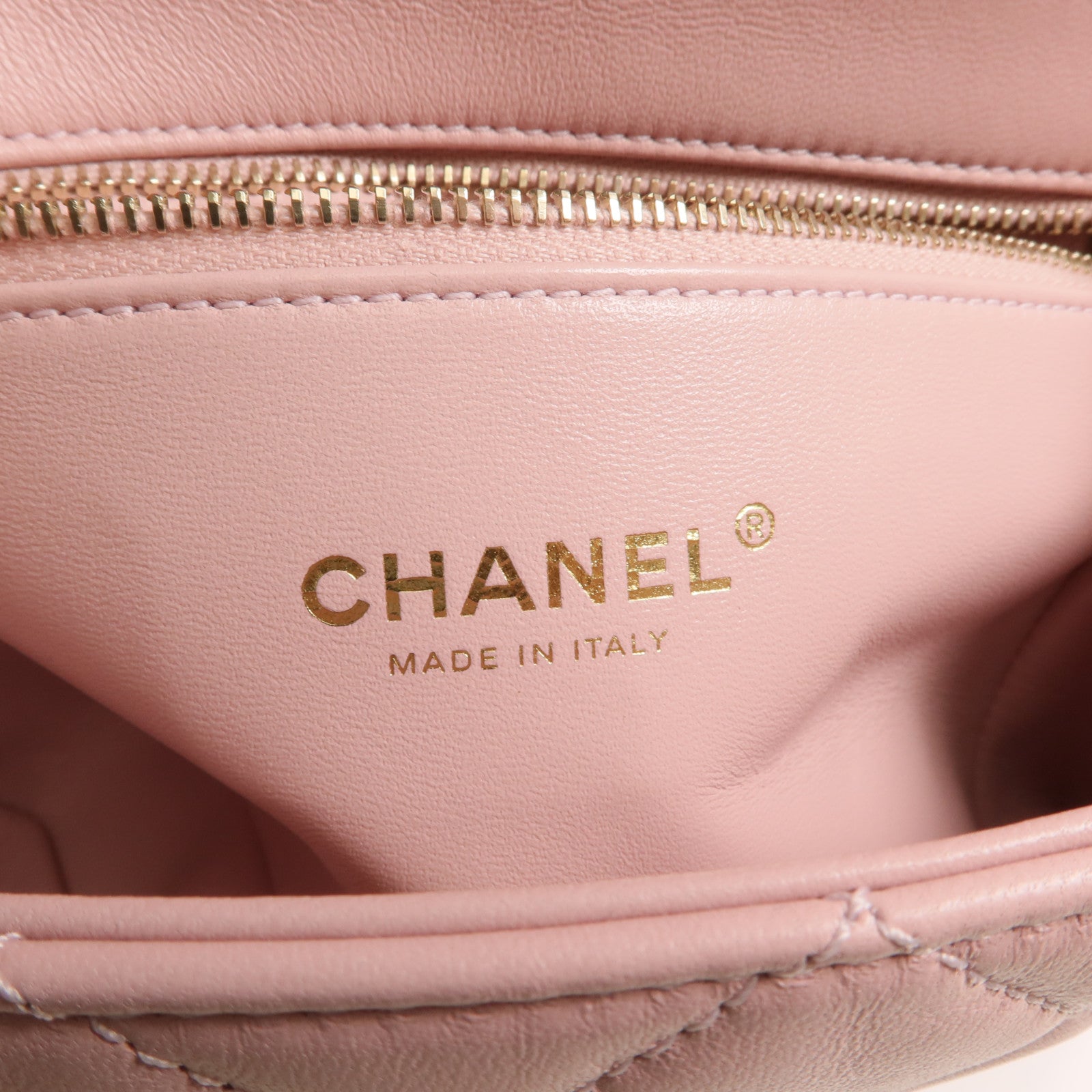 CHANEL 羊皮皮革Chain Shoulder金扣鏈帶肩背袋