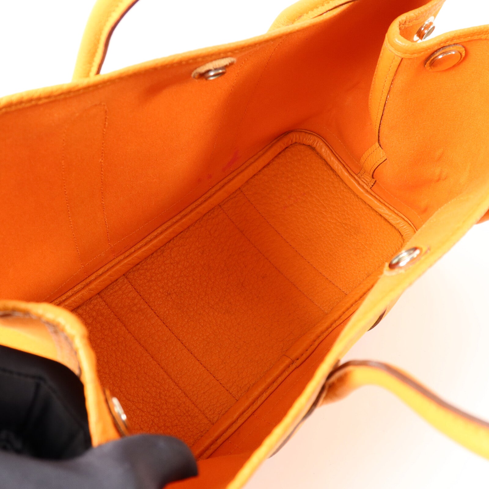 HERMES 帆布Garden Party TPM手挽袋Orange
