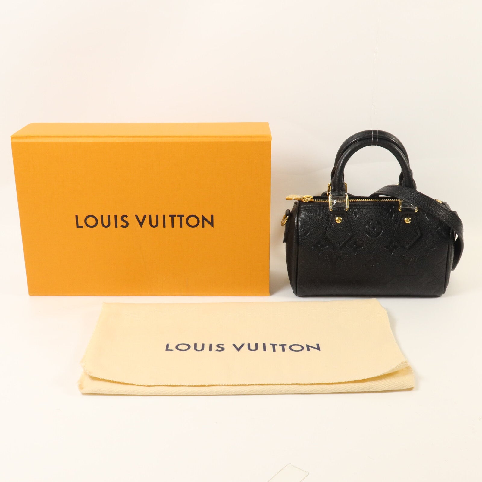 LOUIS VUITTON Monogram Empreinte Nano Speedy手挽肩背兩用袋