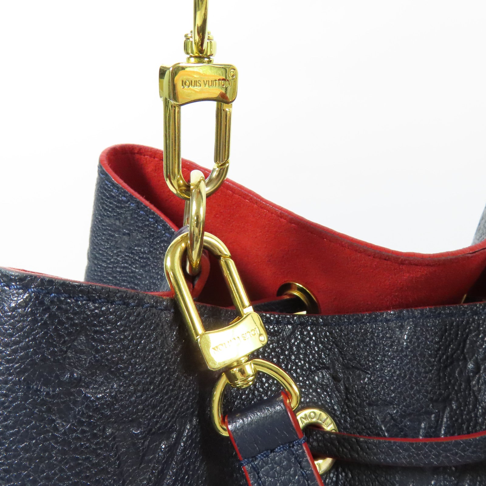 LOUIS VUITTON Monogram Empreinte Neo Noe MM金扣手挽肩背兩用袋
