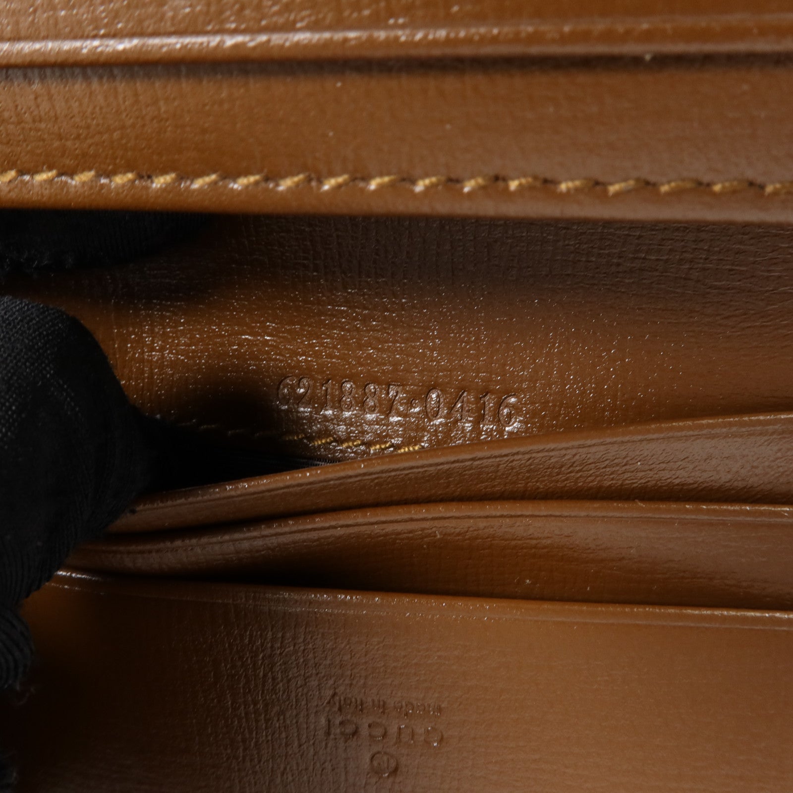 GUCCI 塗層帆布Horsebit 1955 Card Case Wallet金扣錢包