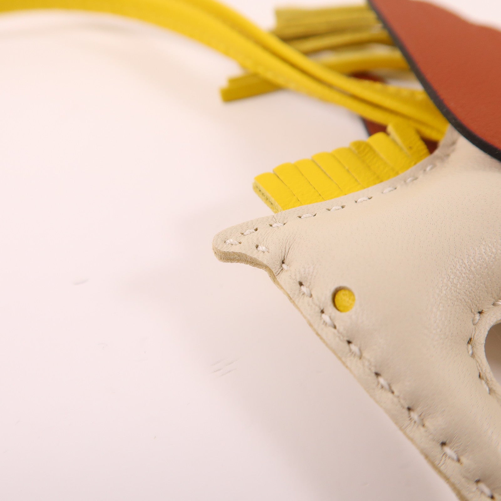 HERMES Swift皮革Rodeo Pegase PM掛飾Brown/Yellow