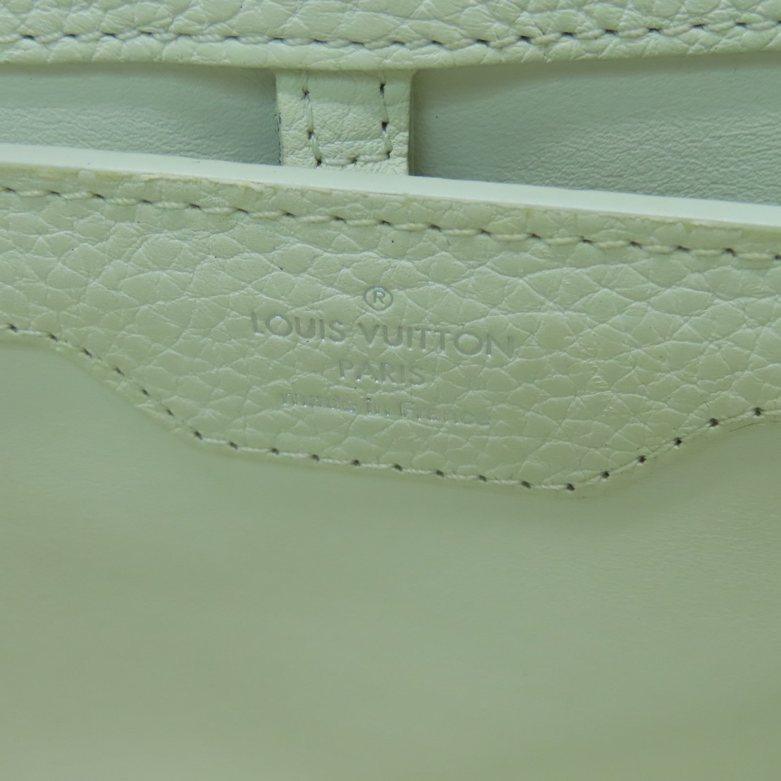 LOUIS VUITTON 【激減優惠】牛皮皮革Capucines BB銀扣手挽肩背兩用袋白色/藍色