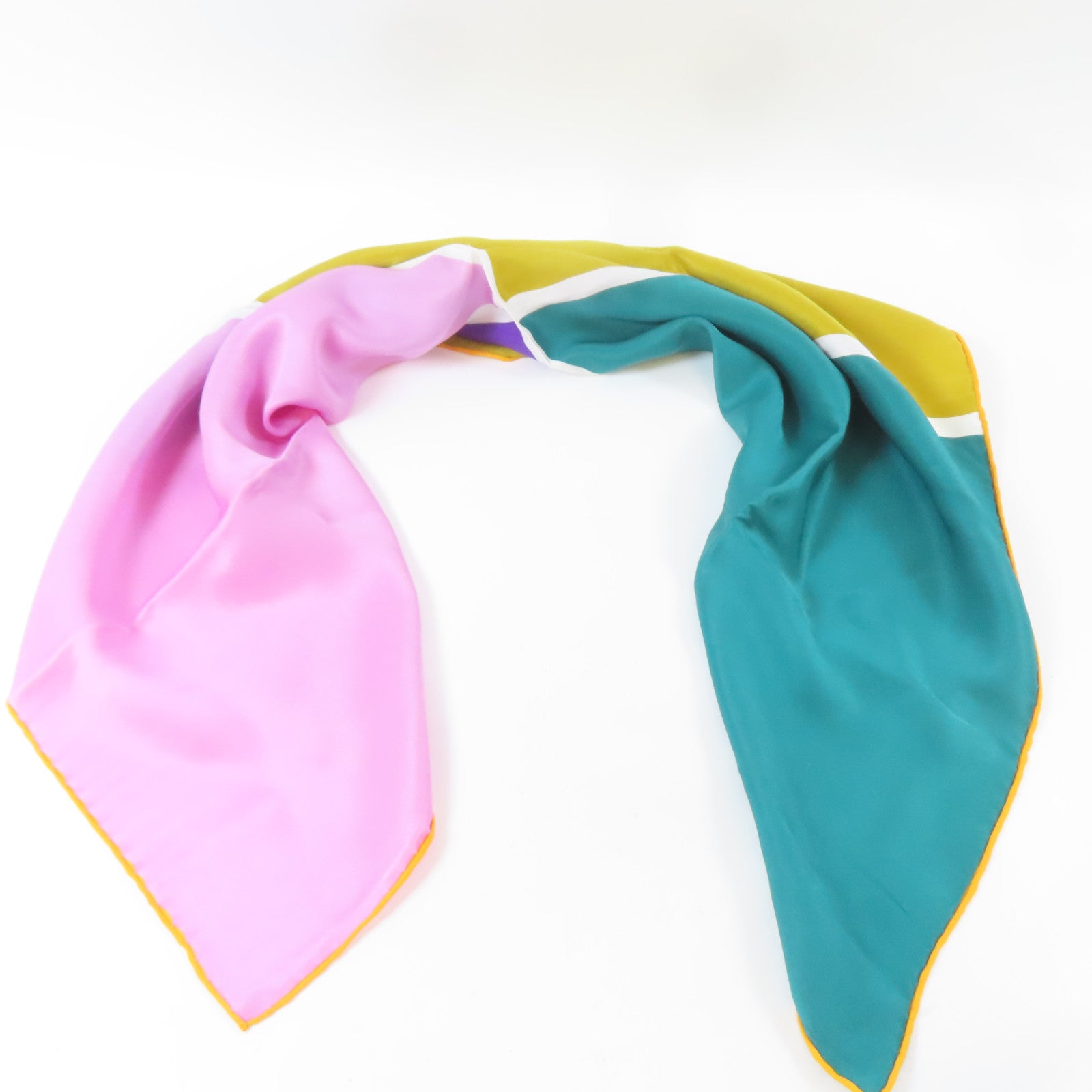 HERMES 【激減優惠】絲質Scarf絲巾紫色/粉紅色/綠色/黃色