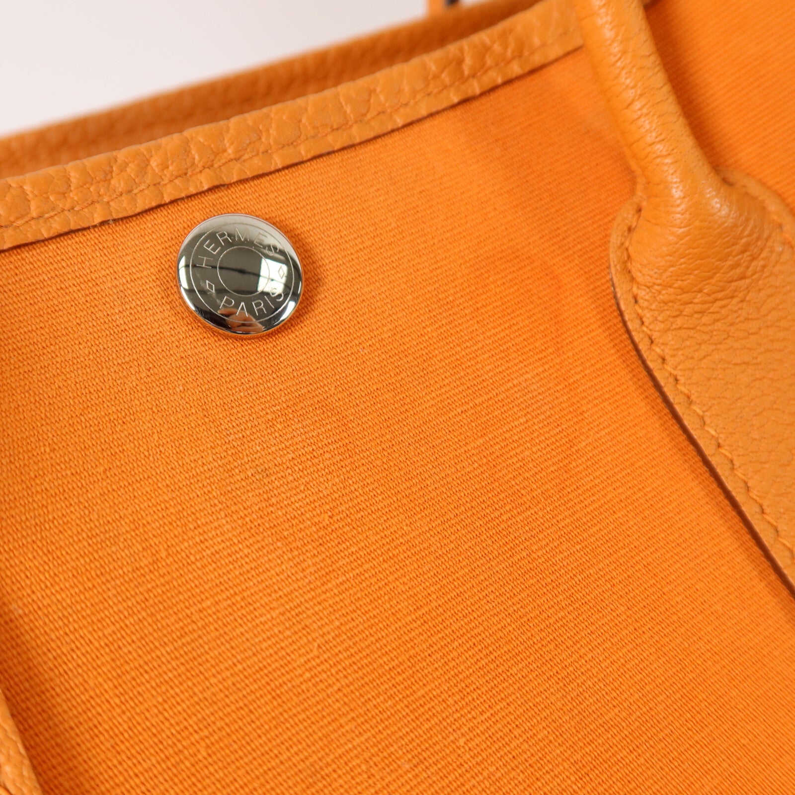 HERMES 帆布Garden Party TPM手挽袋Orange
