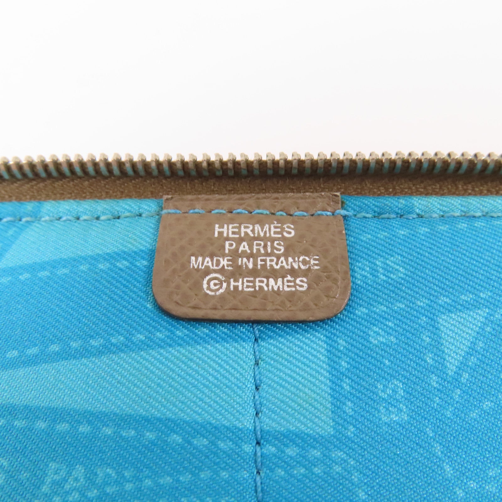 HERMES 皮革Wallet銀扣錢包18 Etoupe