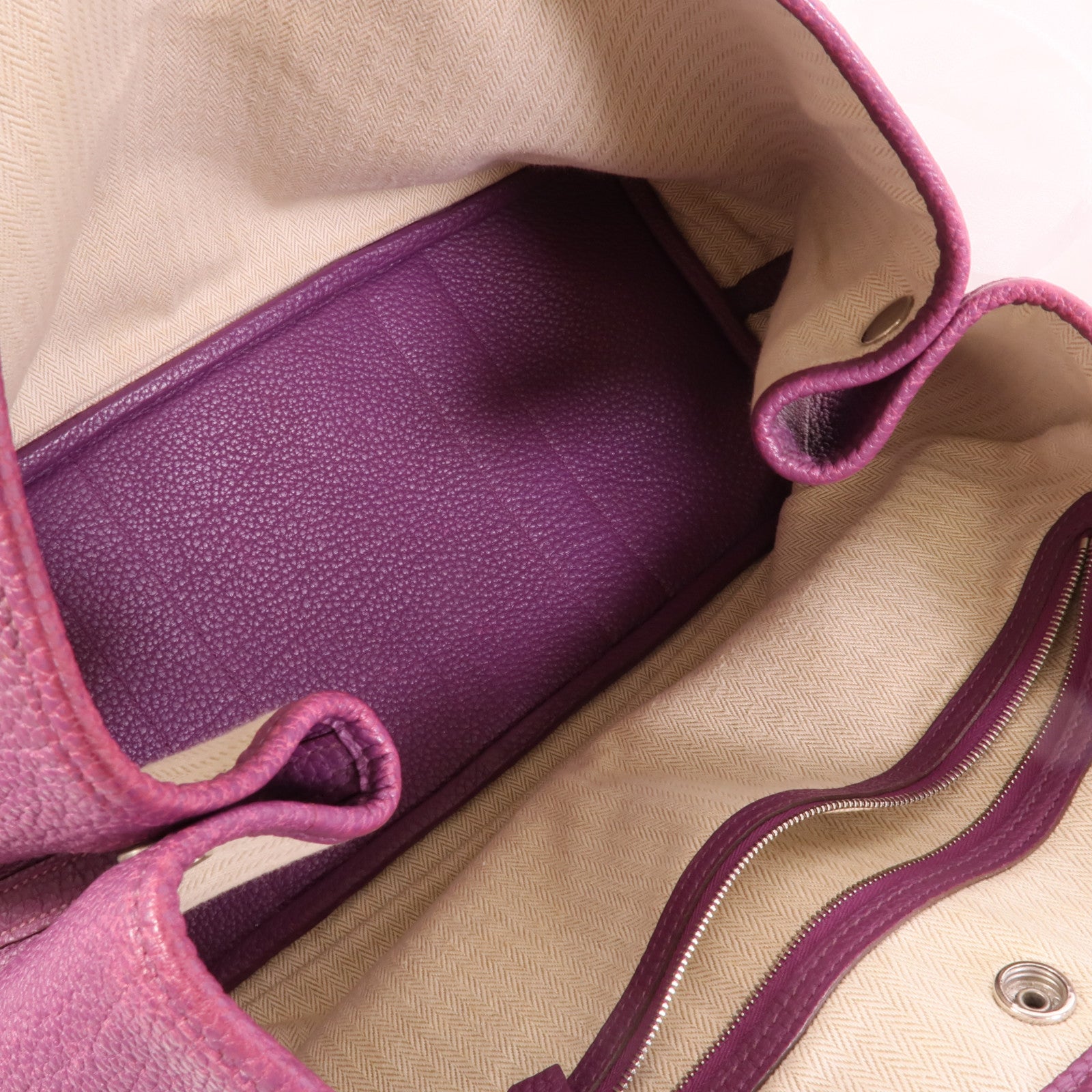 HERMES Clemence皮革 Garden Party PM手挽袋Anemone