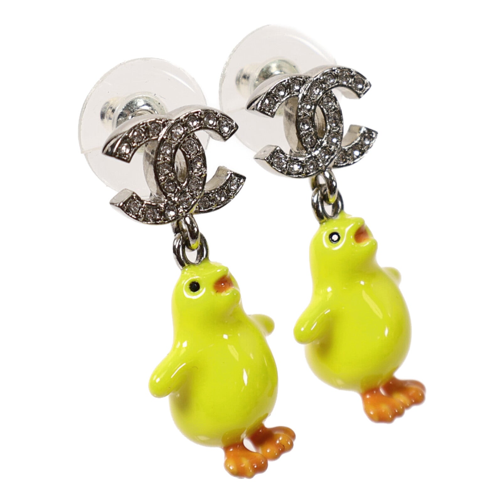 CHANEL 金屬/樹脂/水鑽Earring耳環