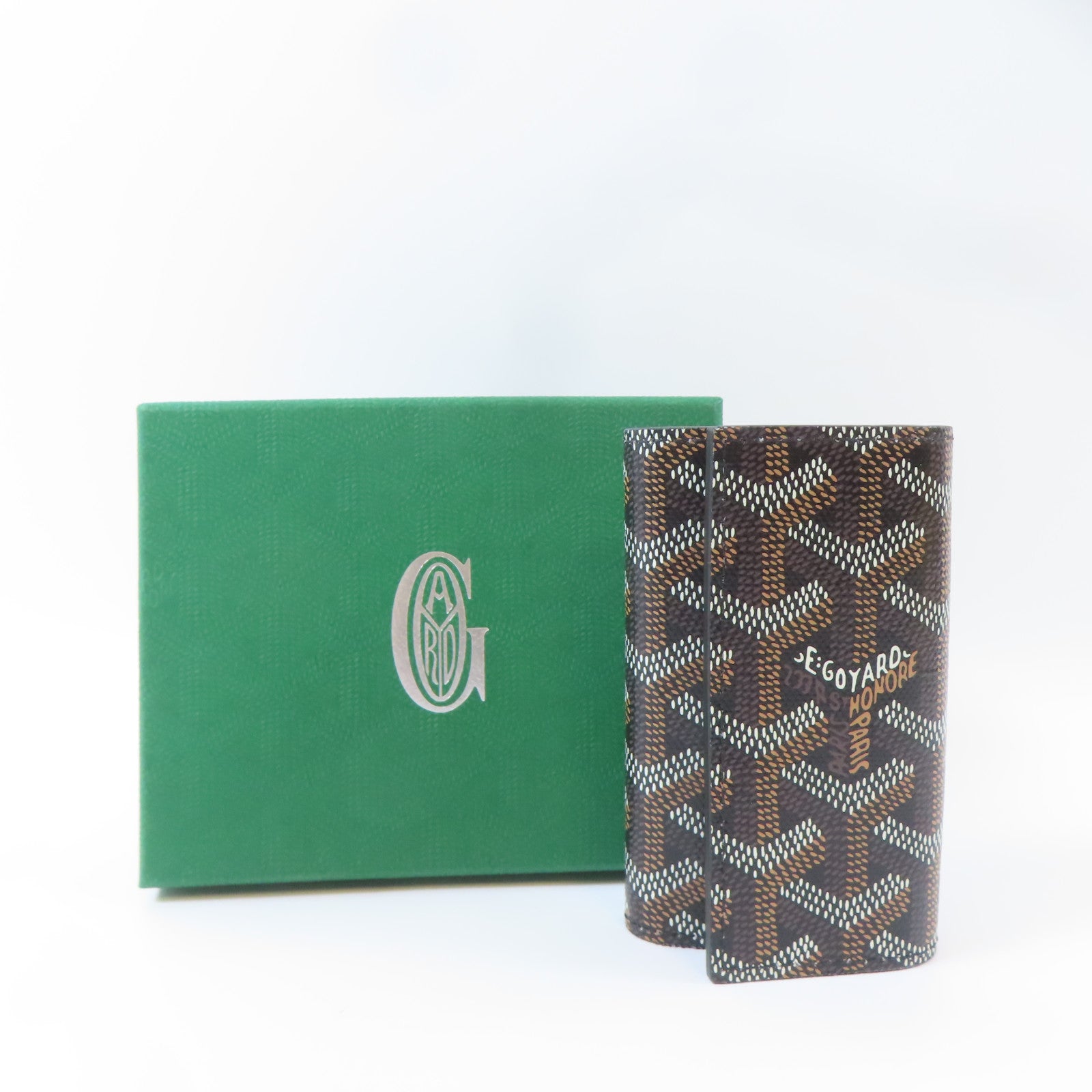 GOYARD 塗層帆布Key Case銀扣鎖匙包黑色/棕色/白色