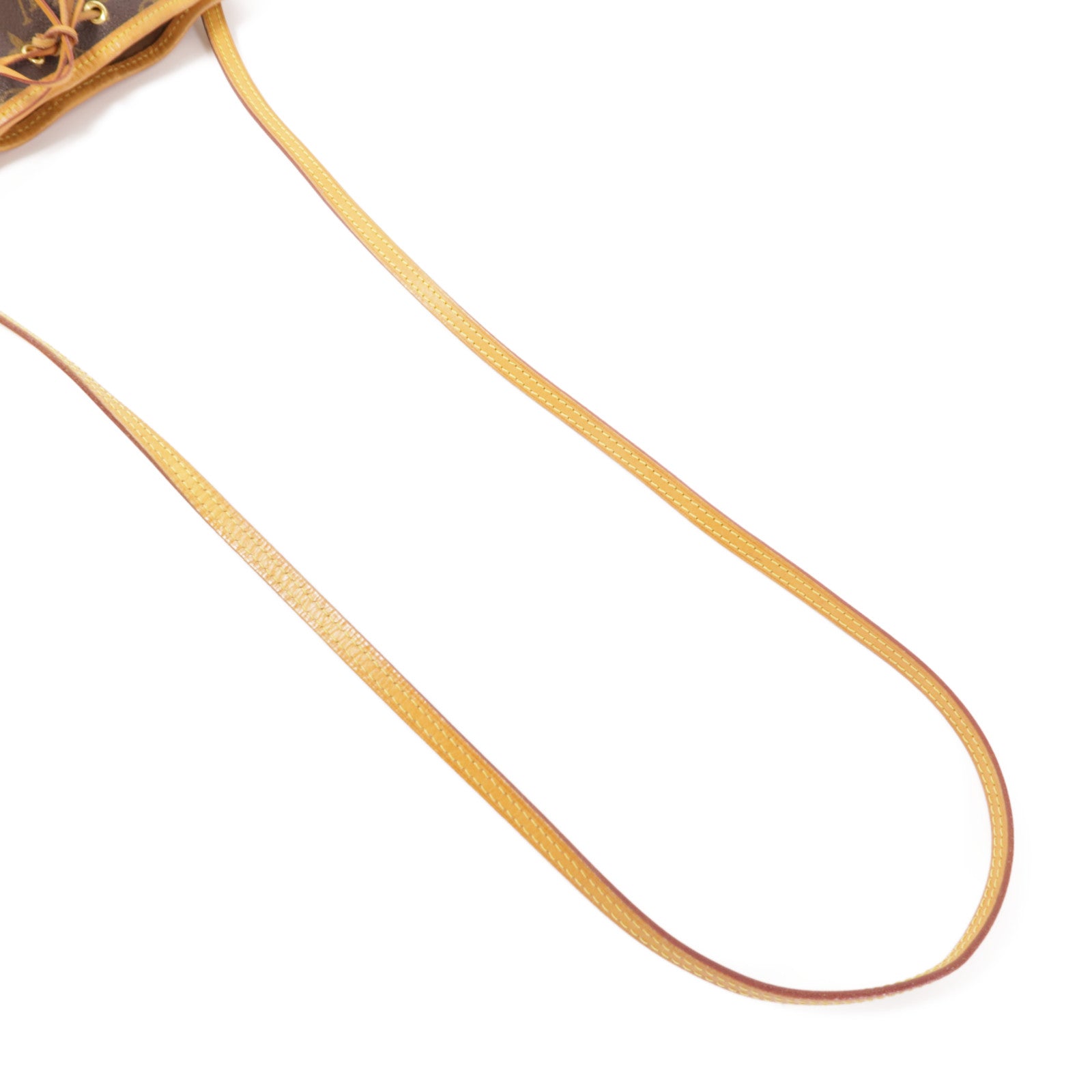 LOUIS VUITTON Monogram Nano Noe金扣肩背袋棕色
