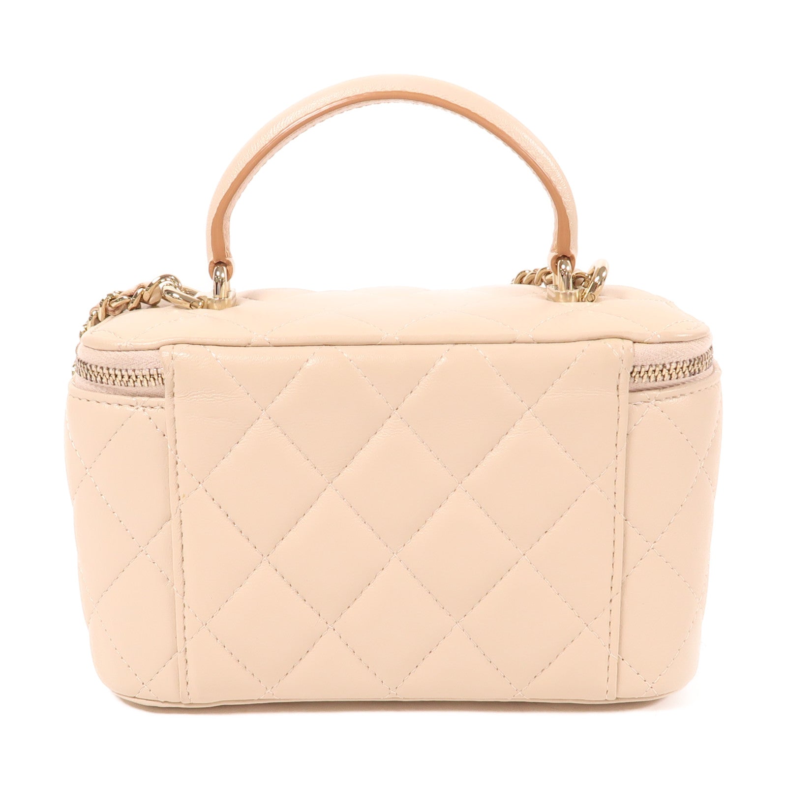 CHANEL 羊皮皮革Vanity Case金扣手挽肩背兩用袋