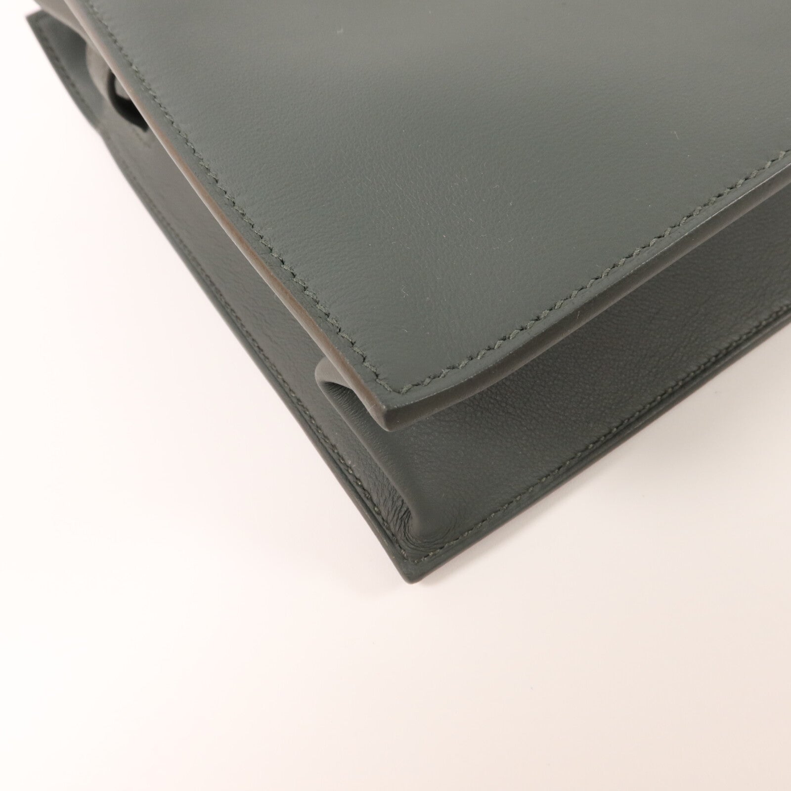HERMES Swift皮革Kelly Danse肩背袋Vert Mangrove
