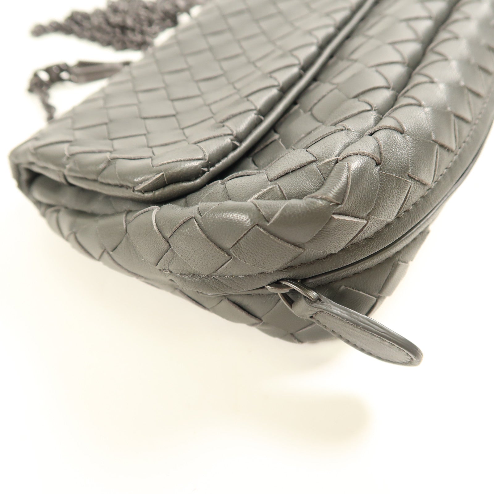 BOTTEGA VENETA 羊皮皮革Shoulder Bag黑扣肩背袋