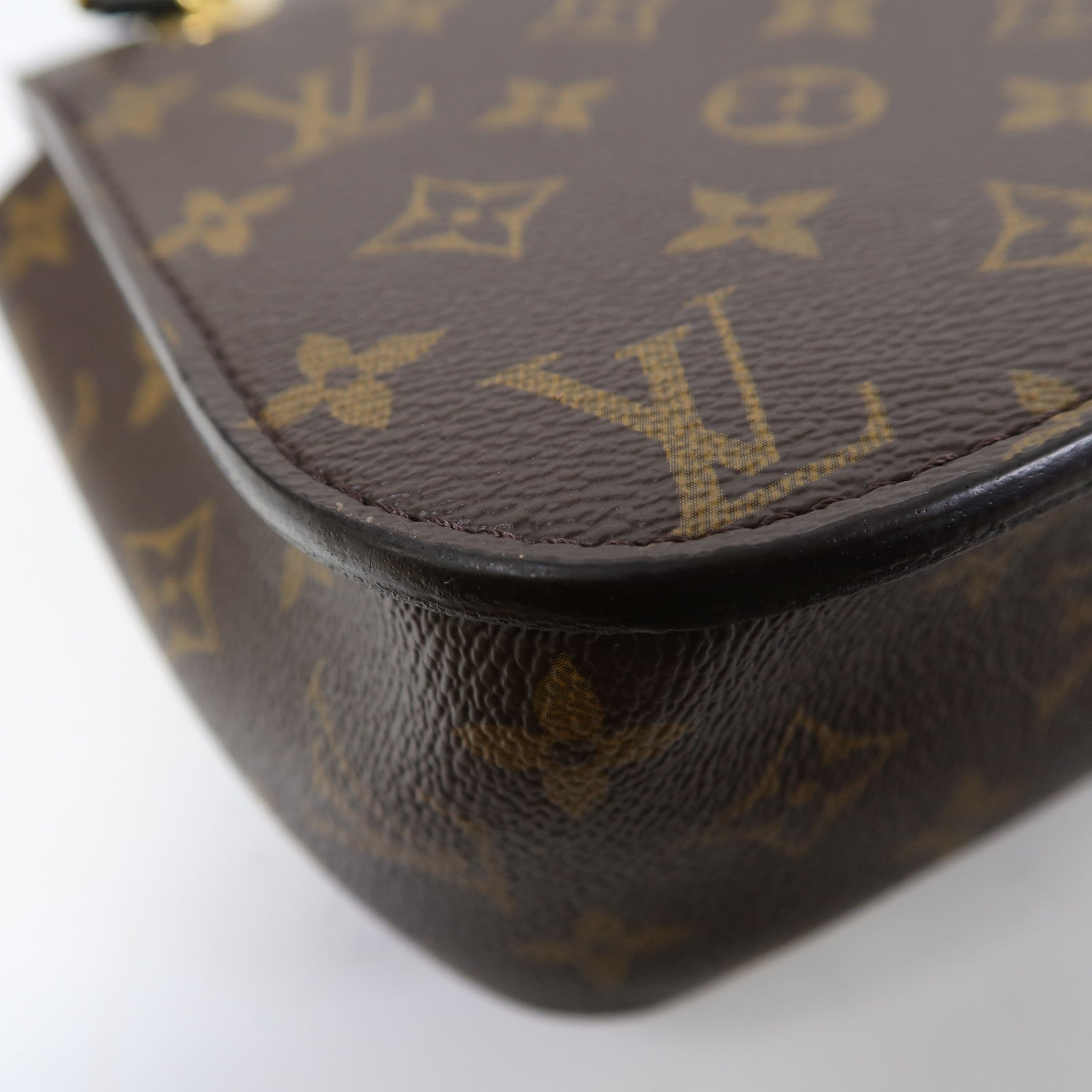 LOUIS VUITTON Monogram Passy金扣鏈帶肩背袋啡色