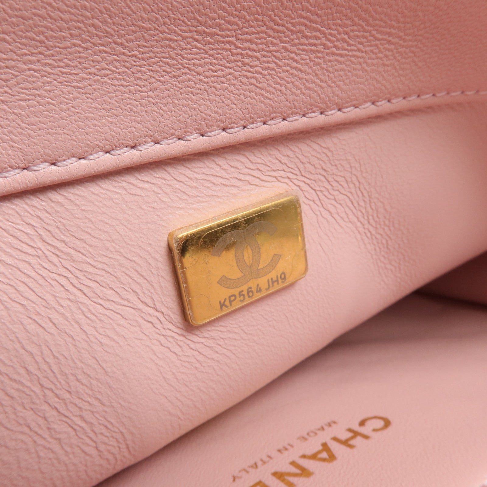CHANEL 羊皮皮革Chain Shoulder金扣鏈帶肩背袋