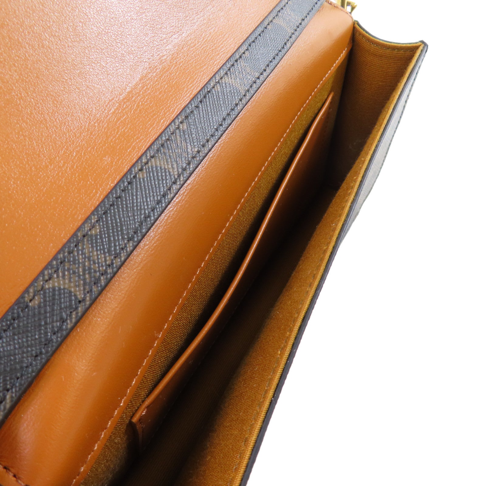 CELINE Triomphe帆布Mulipochette 2Way Shoulder Bag金扣手挽肩背兩用袋啡色
