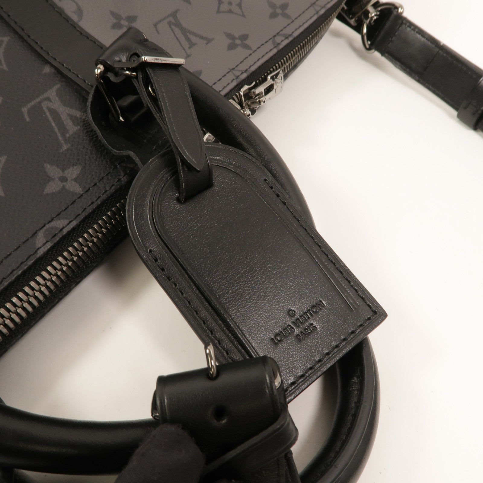 LOUIS VUITTON Monogram Eclipse Keepall Bandouliere 50手挽肩背兩用袋