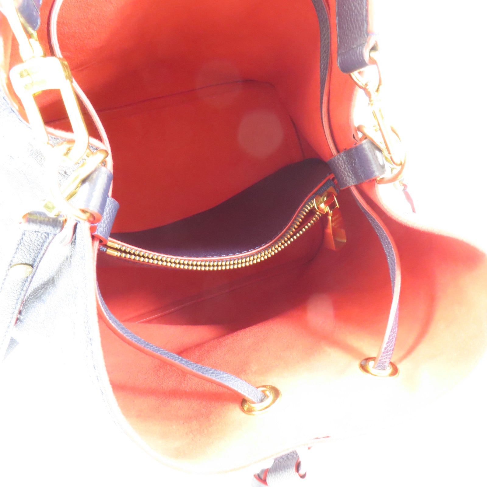 LOUIS VUITTON Monogram Empreinte Neo Noe MM金扣手挽肩背兩用袋