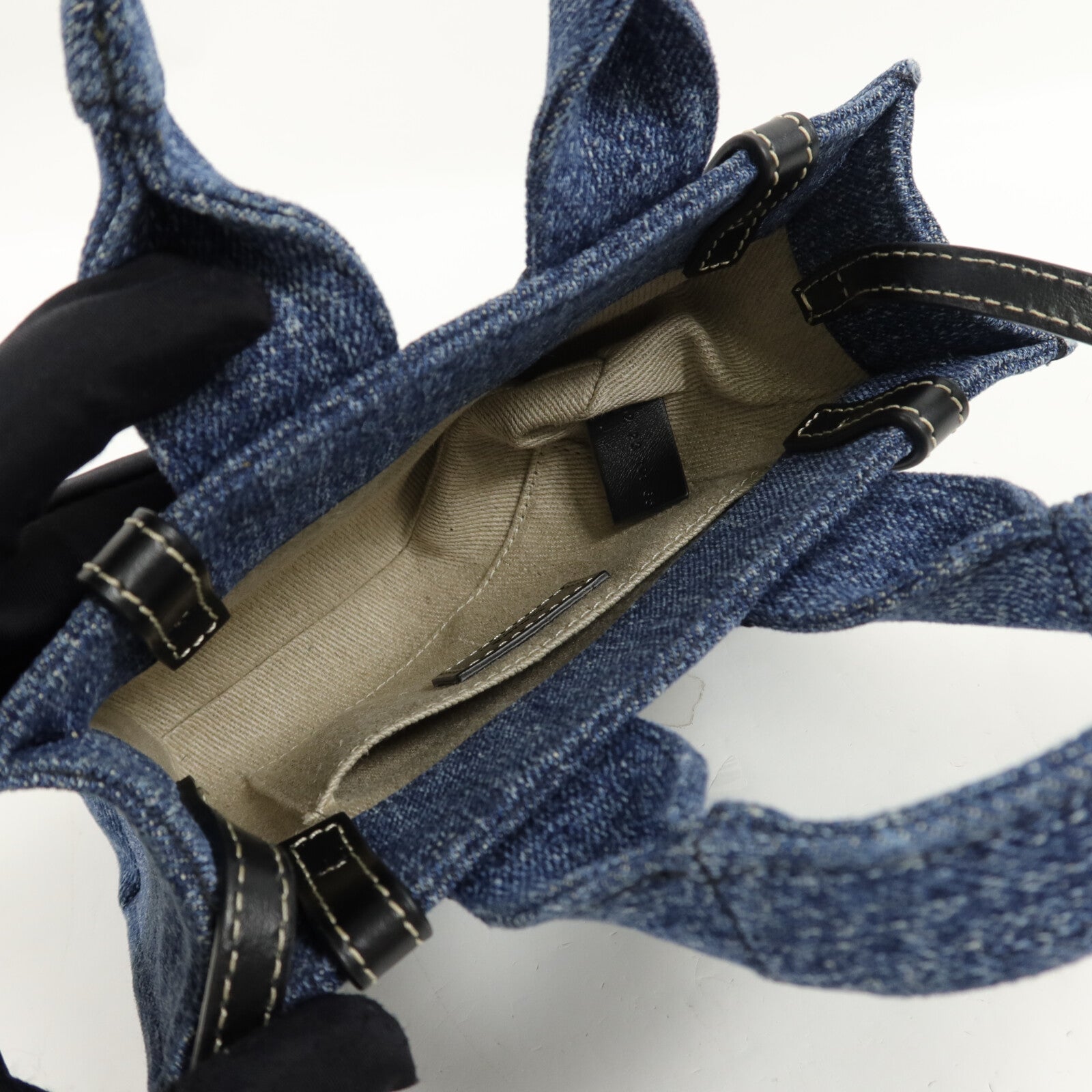Chloe 牛仔布Woody Tote Mini手挽肩背兩用袋