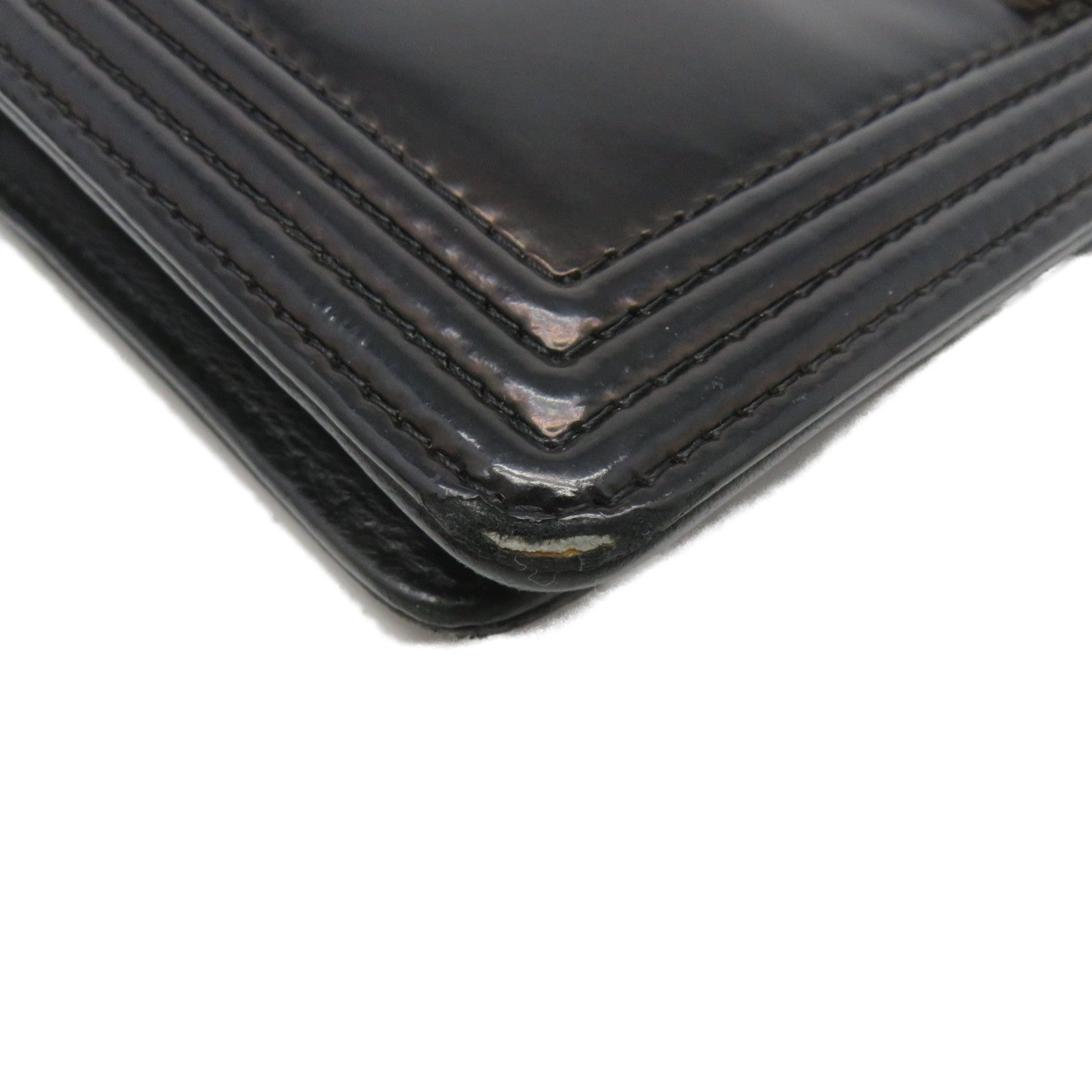 CHANEL 【激減優惠】牛皮皮革Long Wallet銀扣長錢包黑色