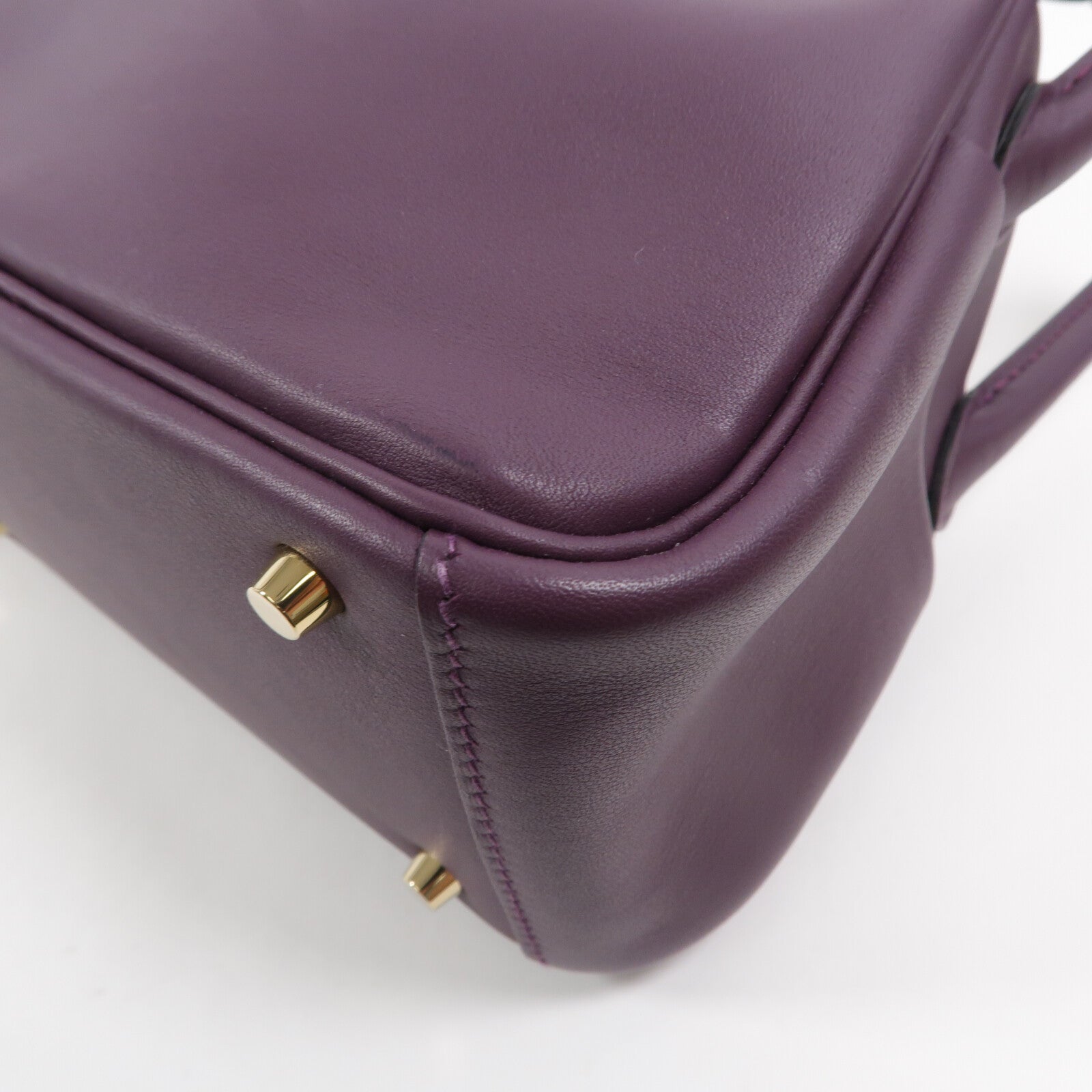 HERMES Swift皮革Mini Lindy金扣手挽肩背兩用袋Anemone
