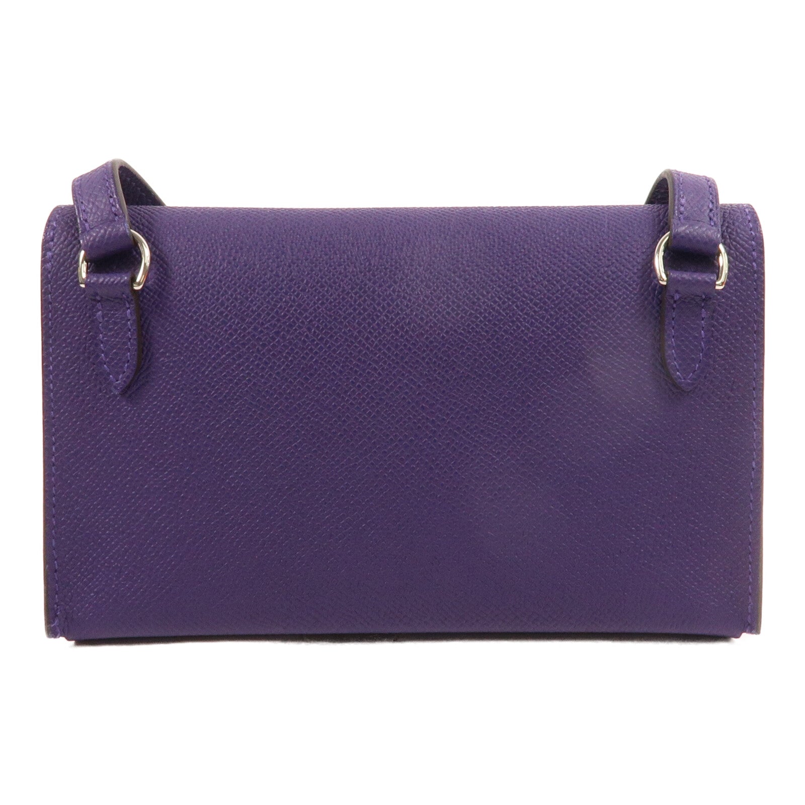 HERMES Epsom皮革Hermesnap肩背袋New Purple