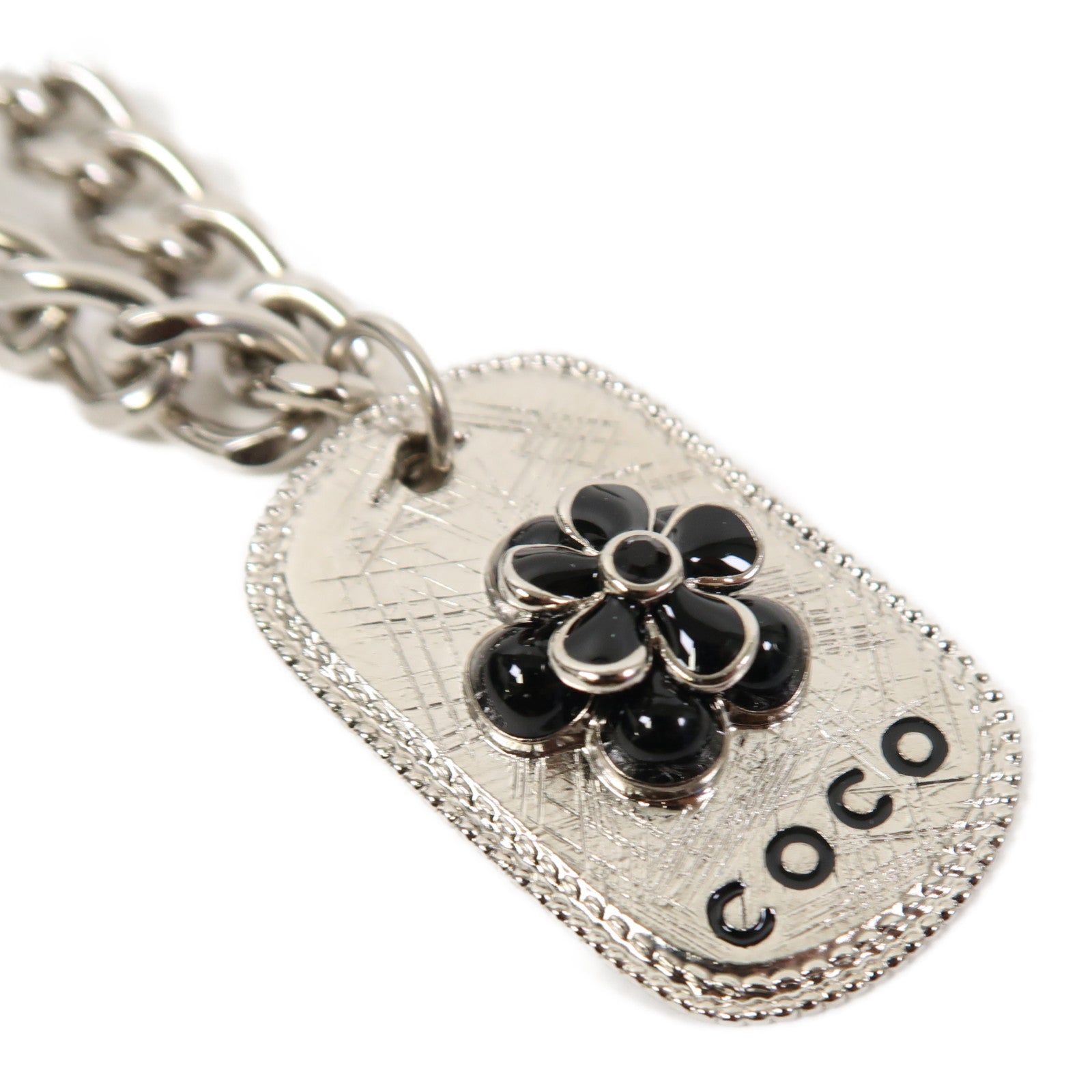 CHANEL 金屬Chain Belt皮帶黑色/銀色