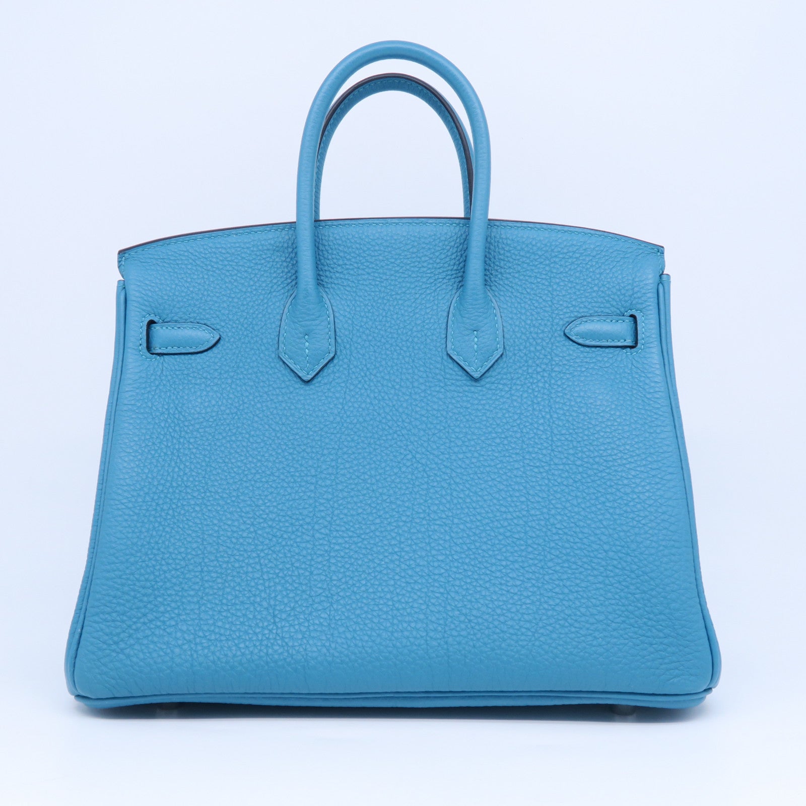 HERMES 【激減優惠】Togo皮革Birkin 25銀扣手挽袋土耳其亮藍