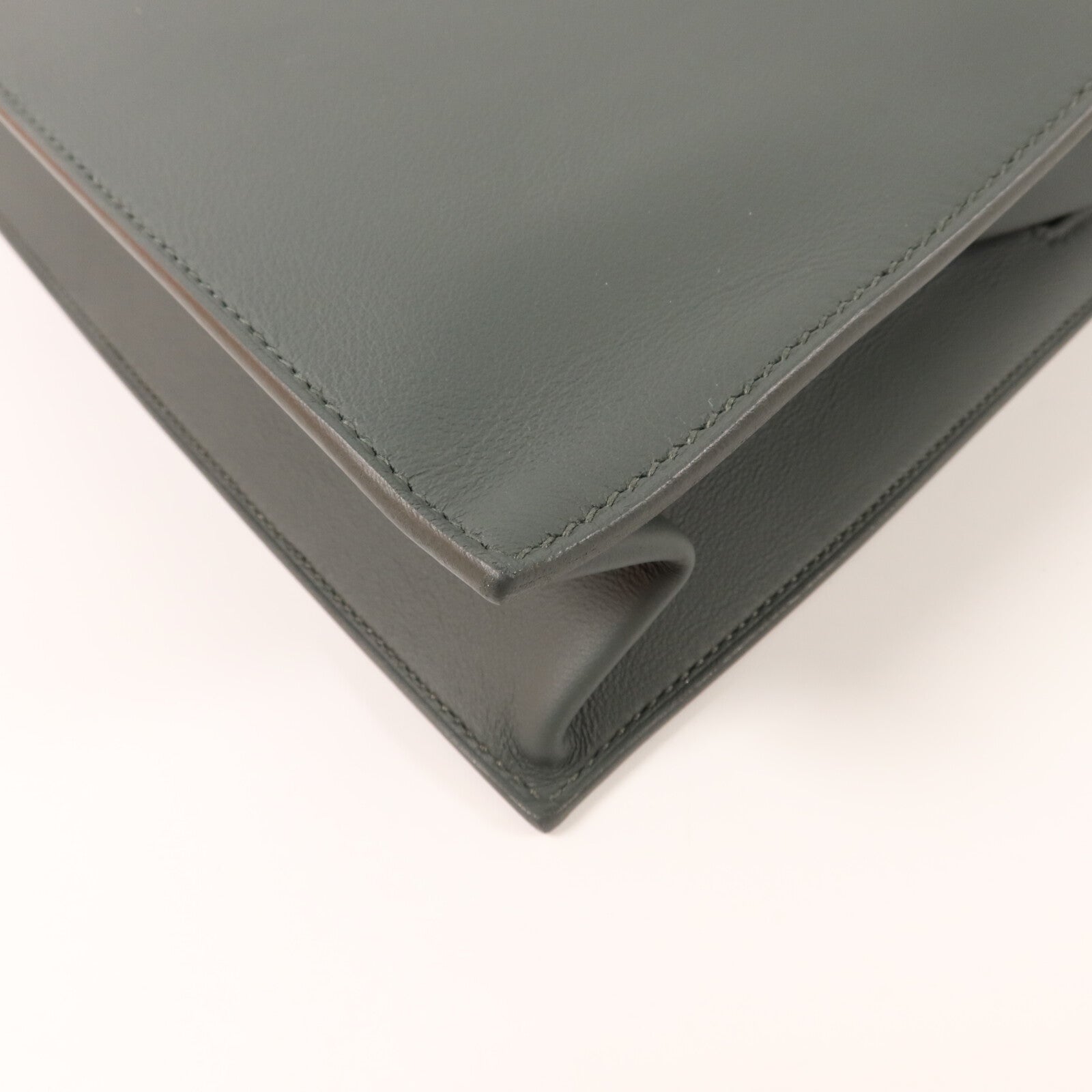 HERMES Swift皮革Kelly Danse肩背袋Vert Mangrove