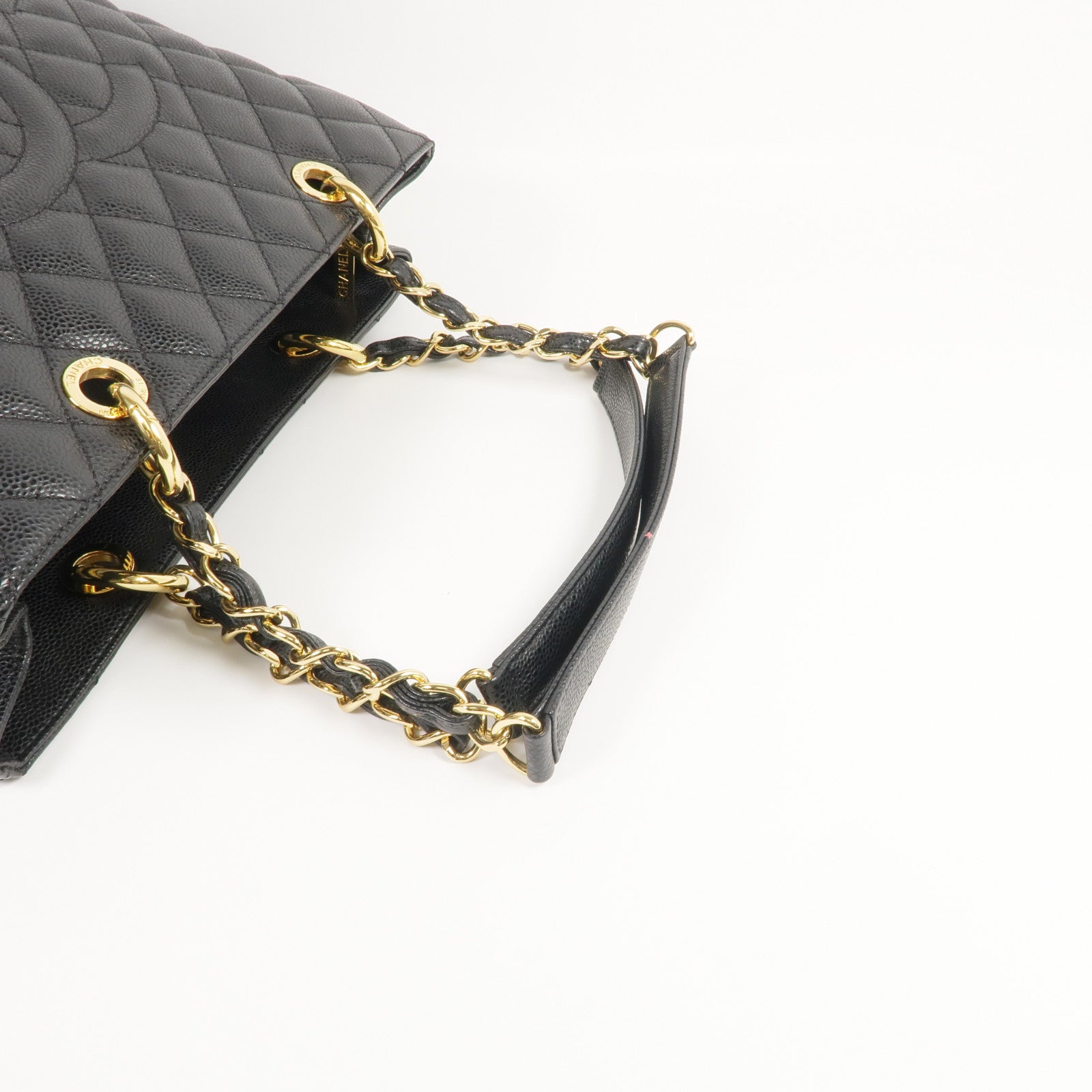 CHANEL 牛皮皮革GST Grand Shopping Tote金扣肩背袋/手挽袋