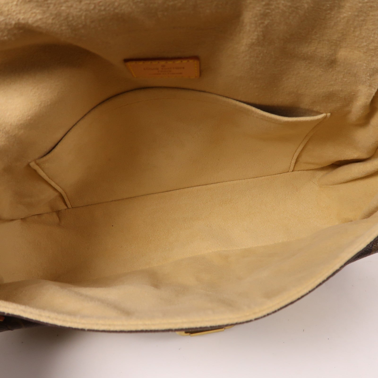 LOUIS VUITTON Monogram Hudson PM金扣肩背袋棕色