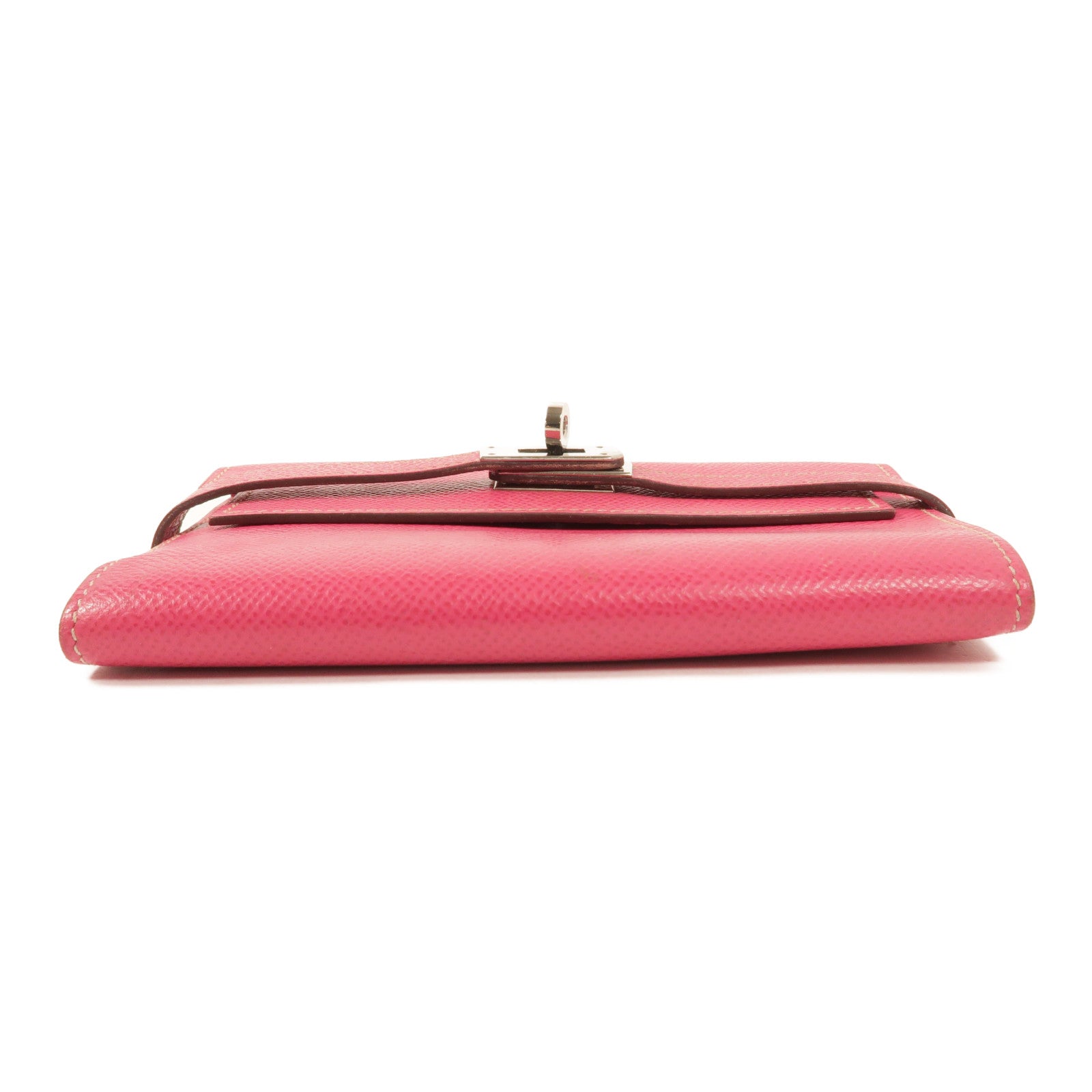 HERMES Epsom皮革Kelly Compact Wallet長錢包Rose Tyrien