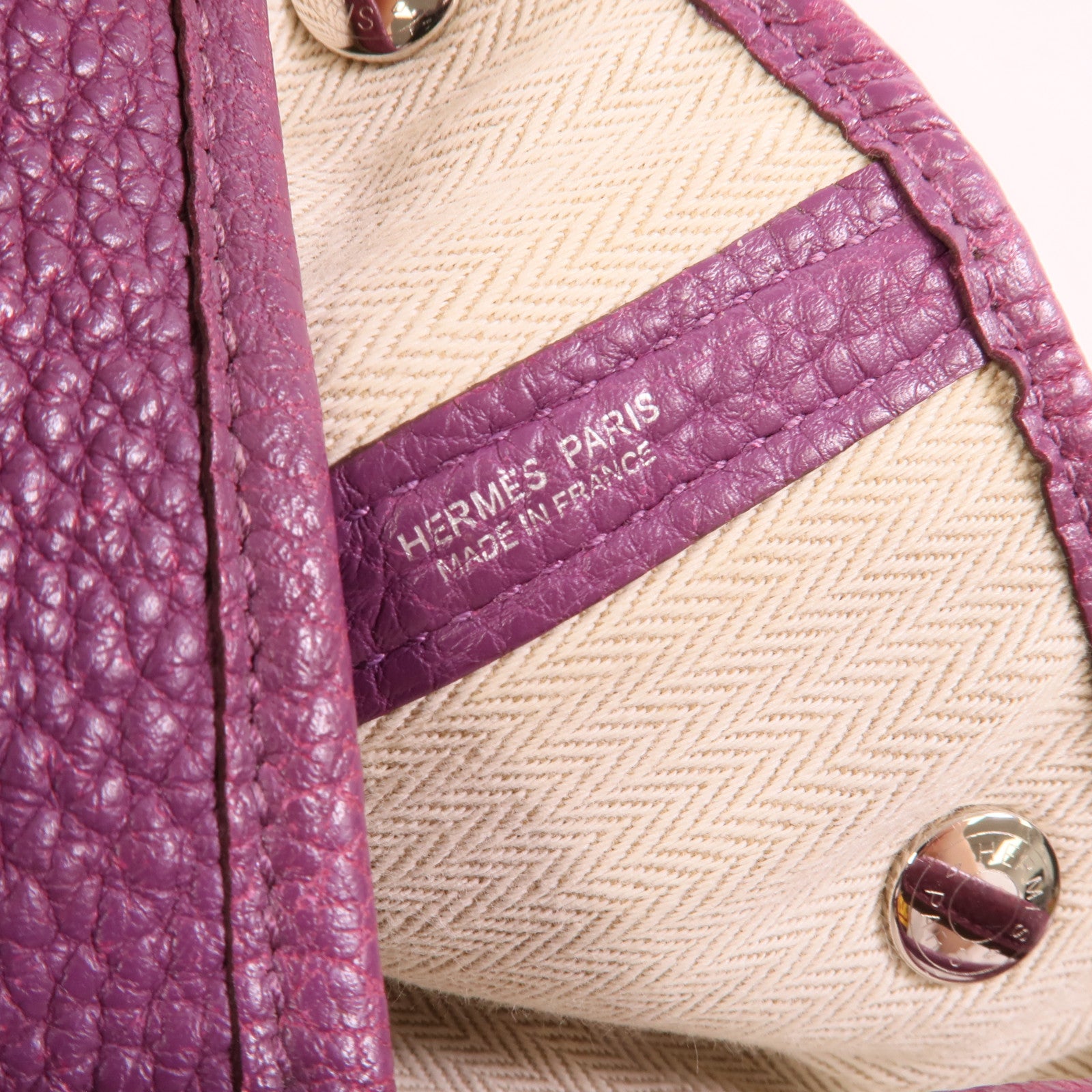 HERMES Clemence皮革 Garden Party PM手挽袋Anemone